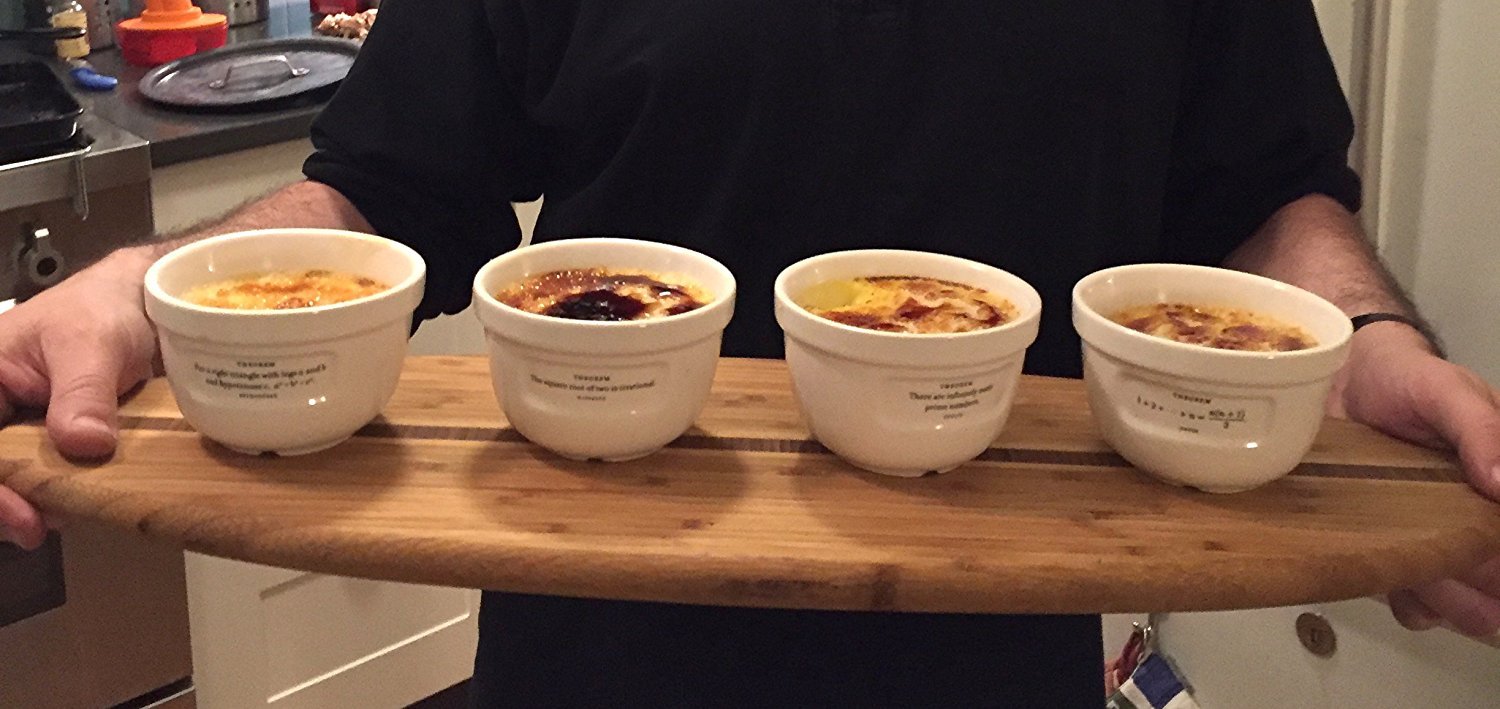 The Proof Is In The Pudding Bowls - Set Of Four Math Proof Joke - Ceramic