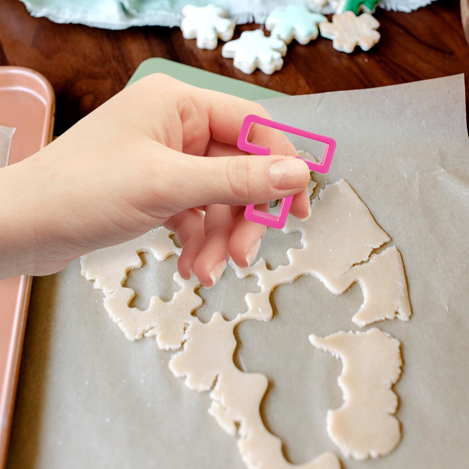 Cookie Cutter Letter Fondant Mini: Tofficu 26Pcs Plastic Alphabet Cookie Cutters - Cute Cracker Cutters Set - Cookie Cutters For