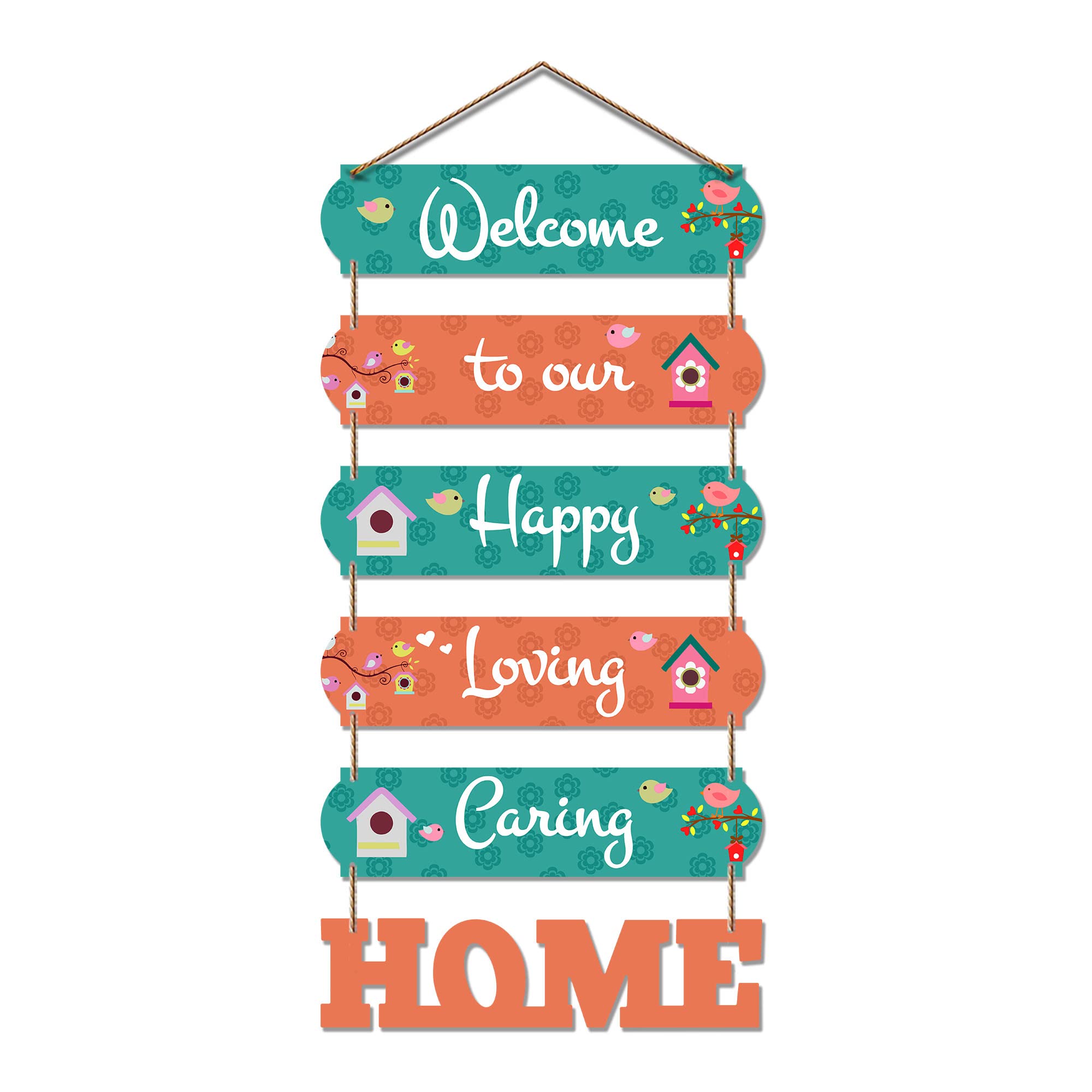 Artvibes Welcome Home Quote Decorative Wall Art MDF Wooden Wall Hanger for Living Room | Bedroom | Gifts | Decor Hanging Ornamen