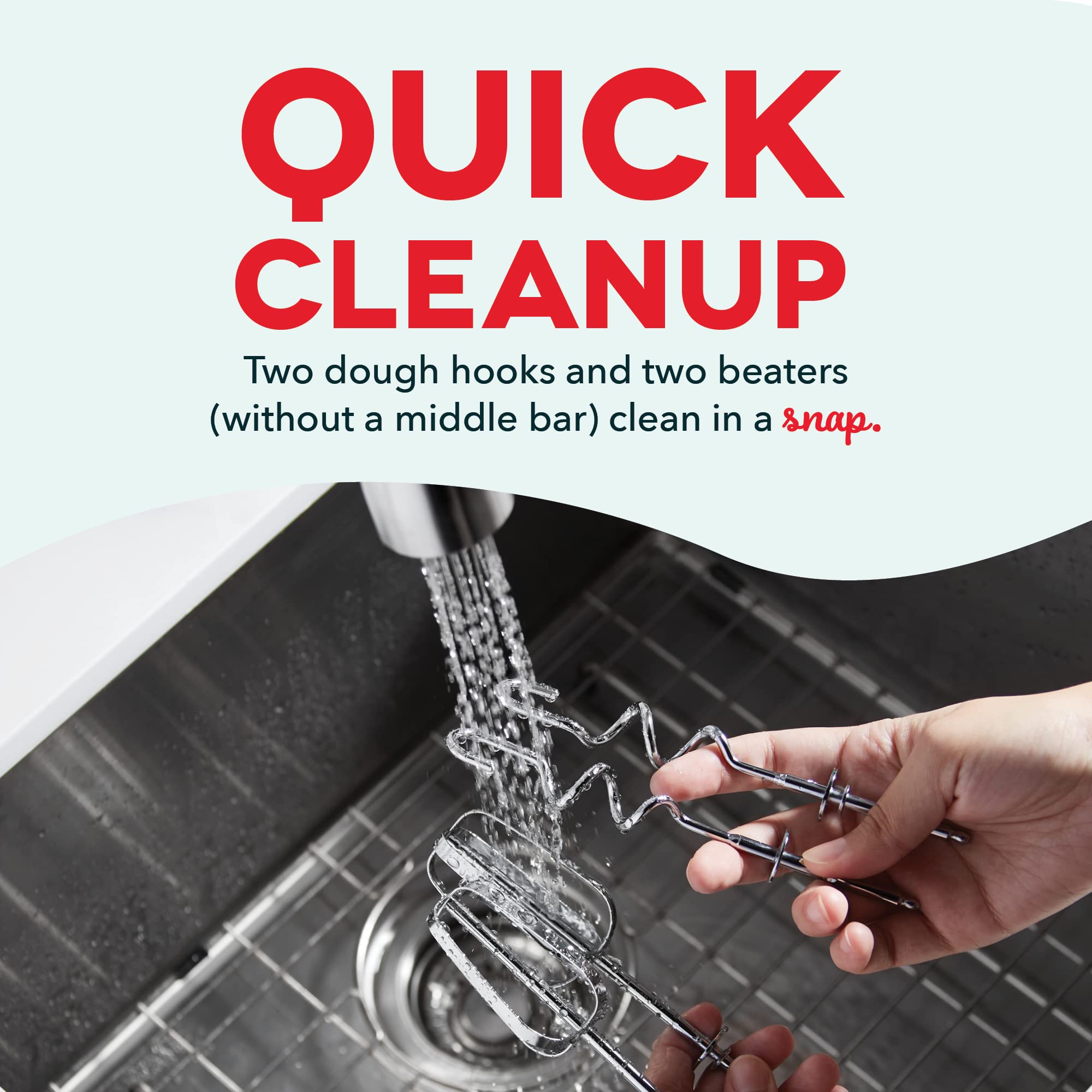 Dash Stand Mixer (Electric Mixer For Everyday Use): 6 Speed Stand Mixer With 3 Quart Stainless Steel Mixing Bowl, Dough Hooks &