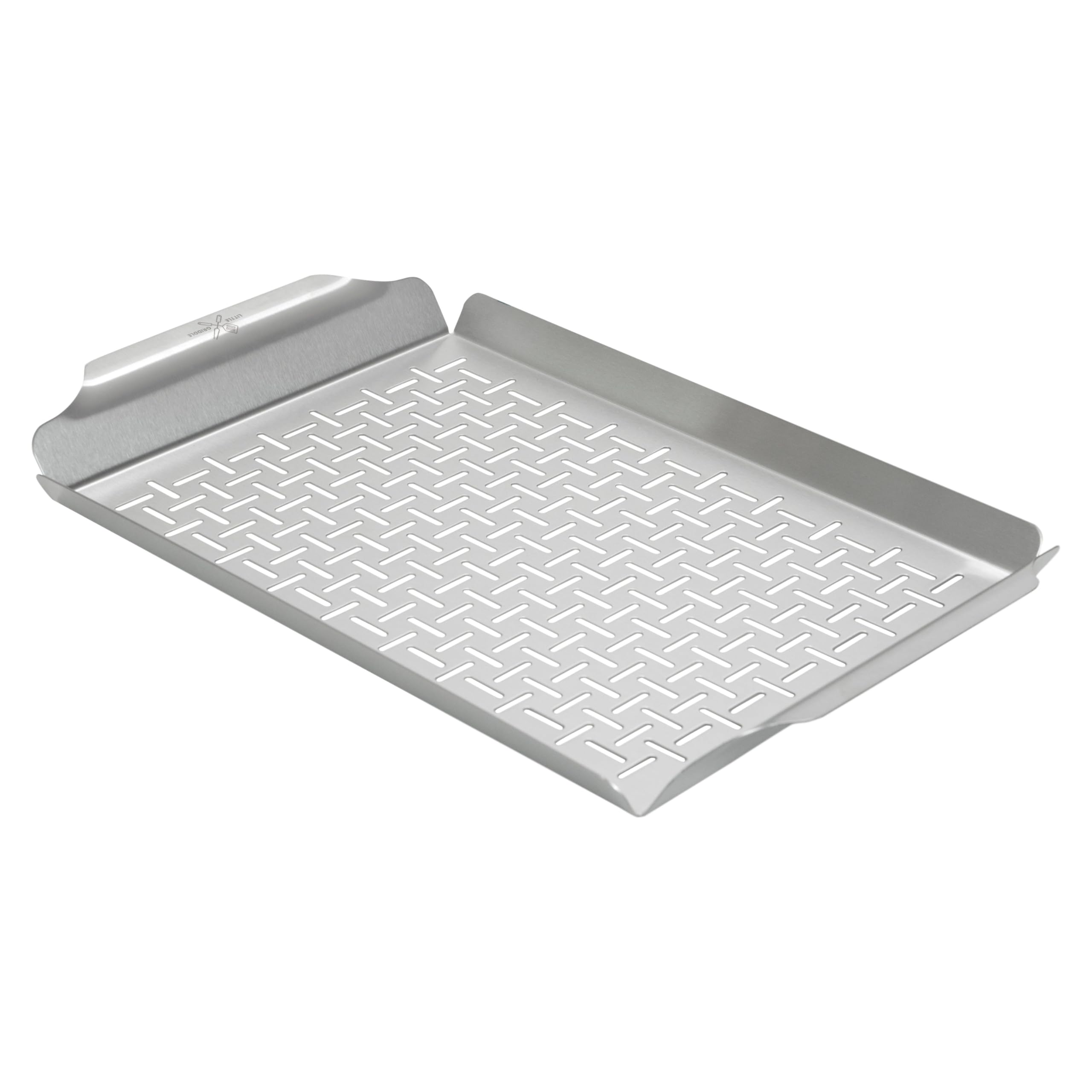 Little Griddle Gt-525 Grill Pan And Grill Basket Set, High Sidewalls With Built-In Handles, Stainless Steel & Vented Design - Si