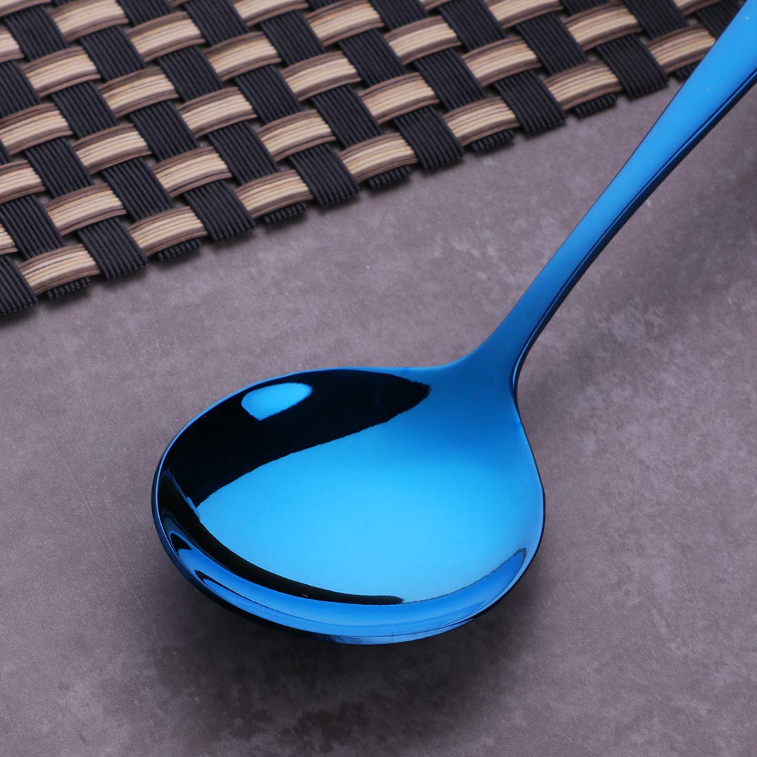 7-Inch Stainless Steel Table Spoons Soup Spoons Bouillon Spoons, 8 Pieces (Table Spoon)