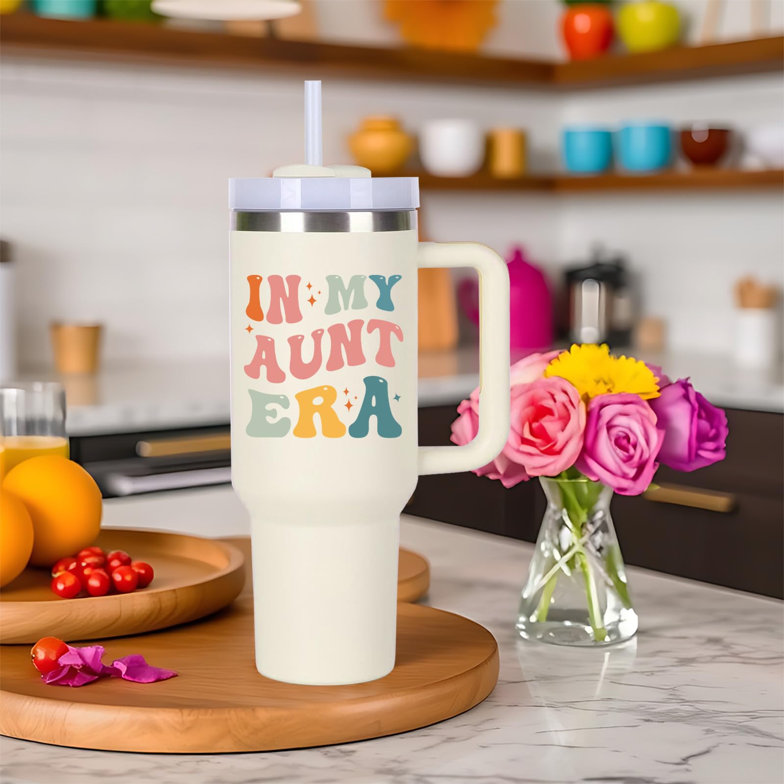momocici Aunt Cup Tumblers Gifts.40oz In My Aunt Era Tumbler with Handle.Aunt Gift.Aunt Cups.Aunt Tumbler.40oz Birthday Christma