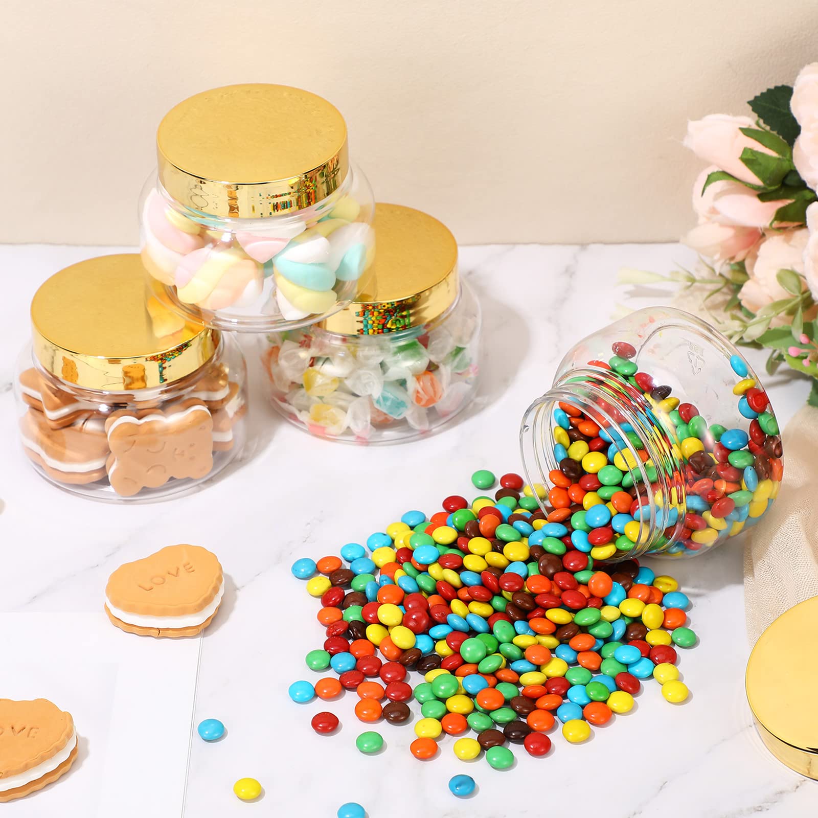 Mumufy Clear Plastic Jars With Lids Round Plastic Containers Empty Travel Containers For Creams Refillable Cosmetic Jars Contain