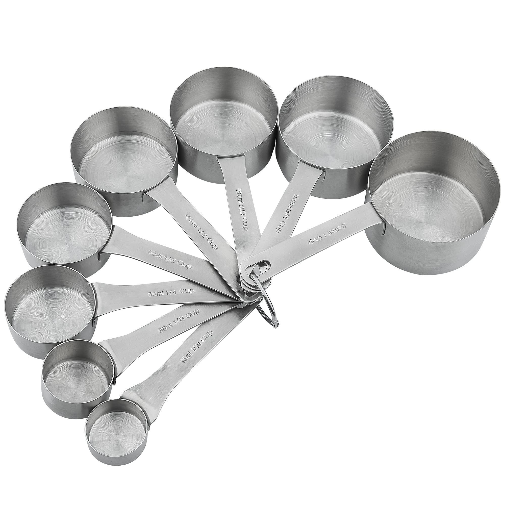 Measuring Cups With 3/4 Cup Measuring Cup Set Of 8, Stainless Steel Measuring Cups, Metal Measuring Cups Stainess Steel, Dry Mea