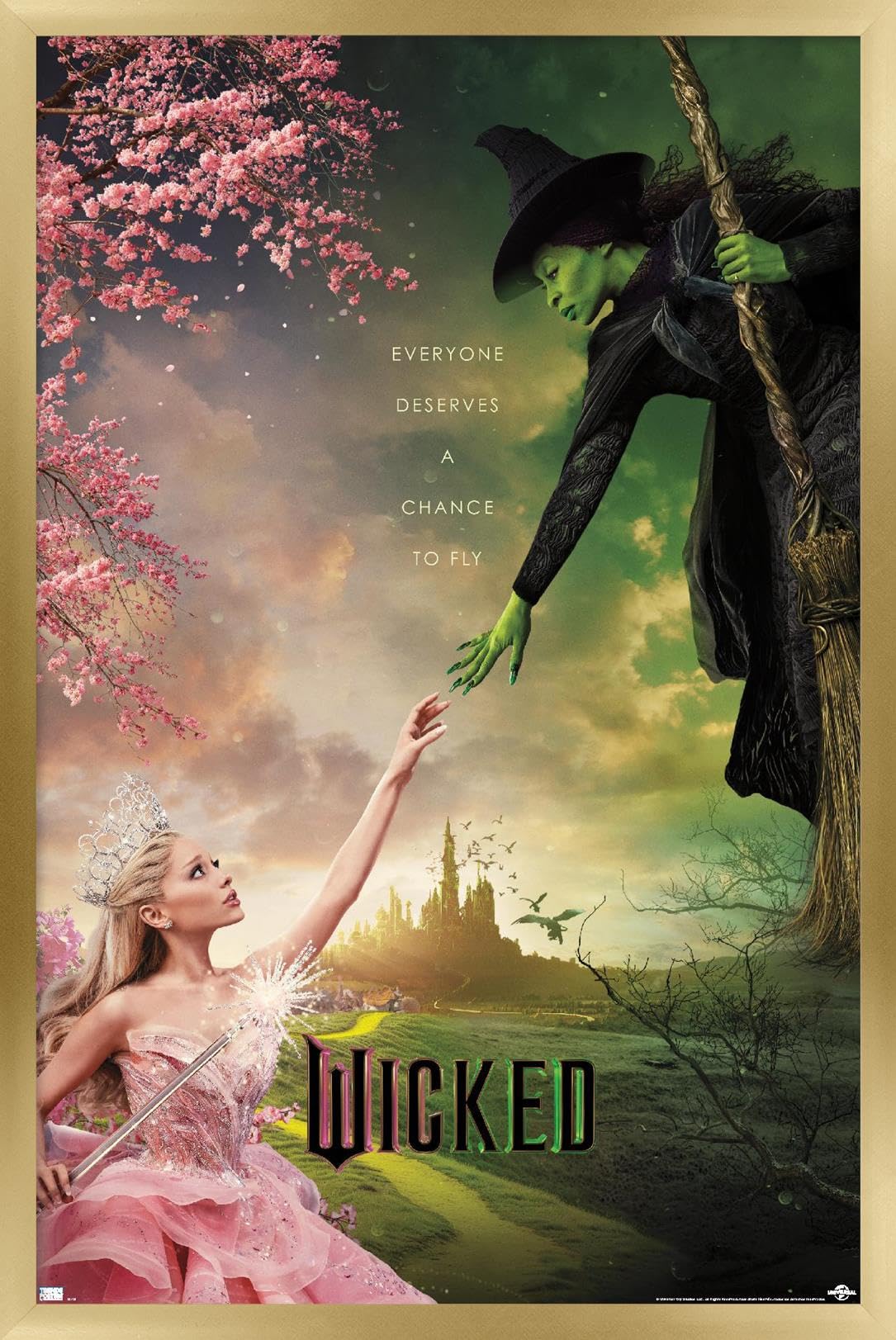 Trends International Wicked - One Sheet Wall Poster, 34L X 22.4W, Gold Framed Version