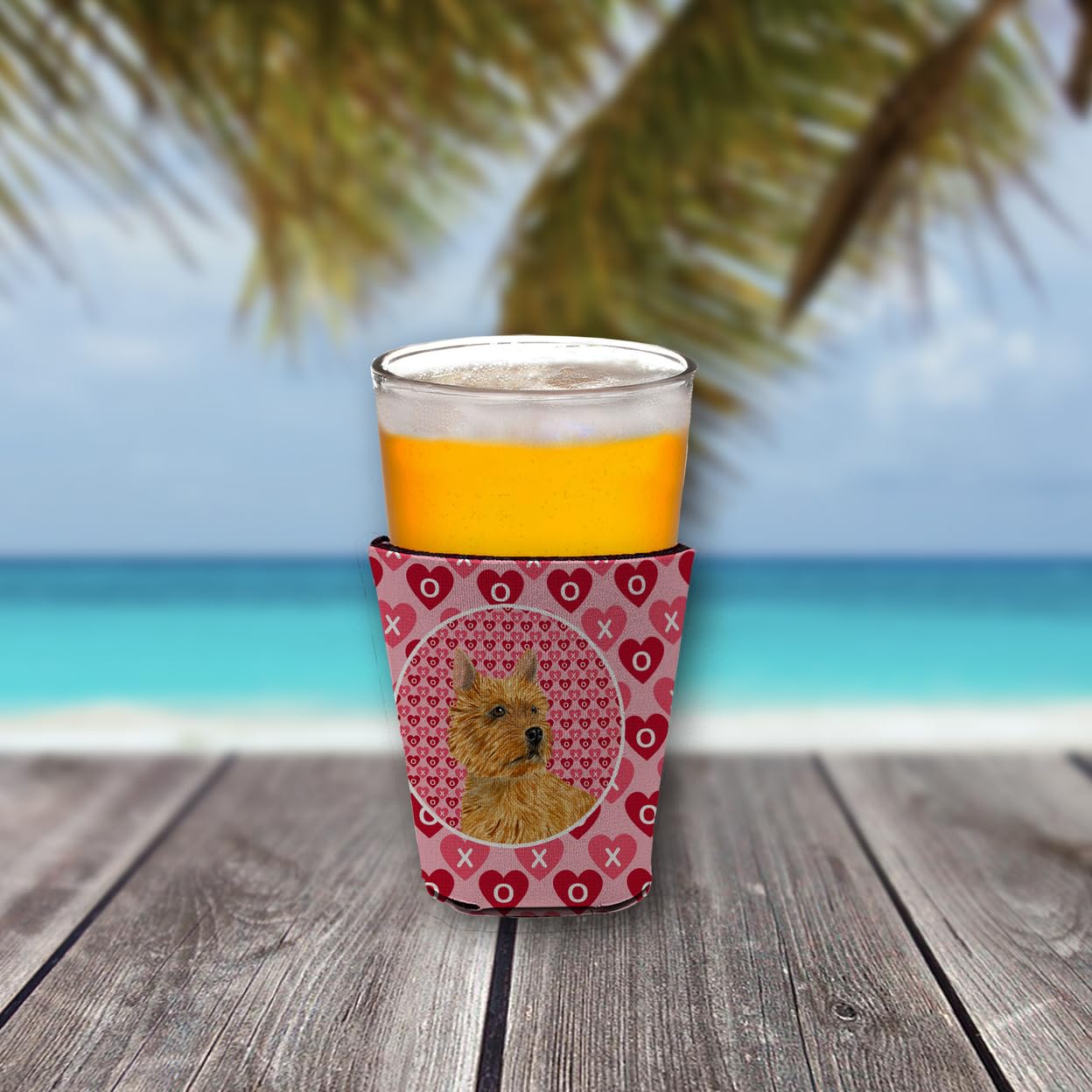 Norwich Terrier  Red Solo Cup Beverage Insulator Hugger