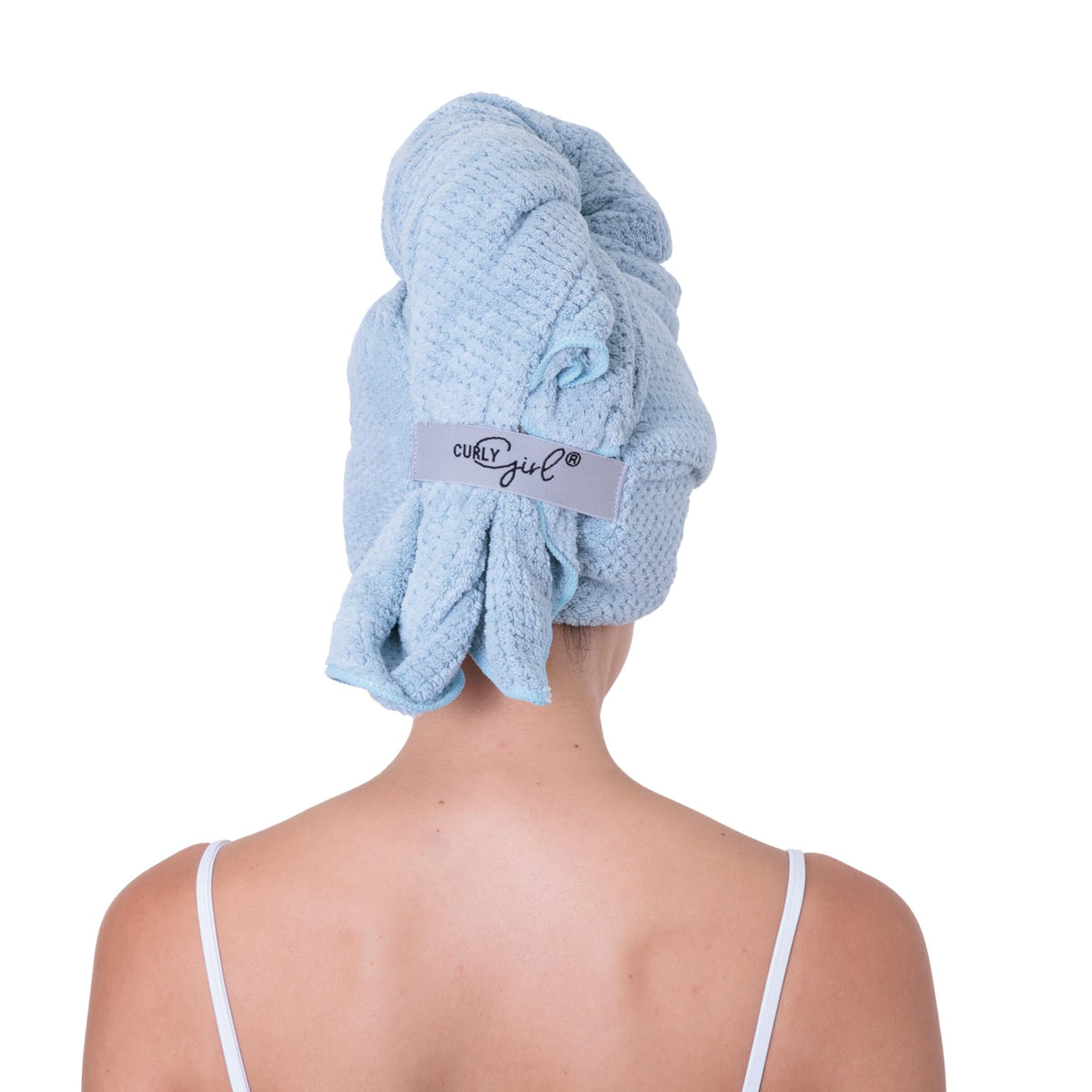 Curly Girl Microfiber Hair Towel with Strap, Curly Hair Plopping Towel, Waffle Hair Towel, Anti Frizz, Fast Drying, Curly Hair T