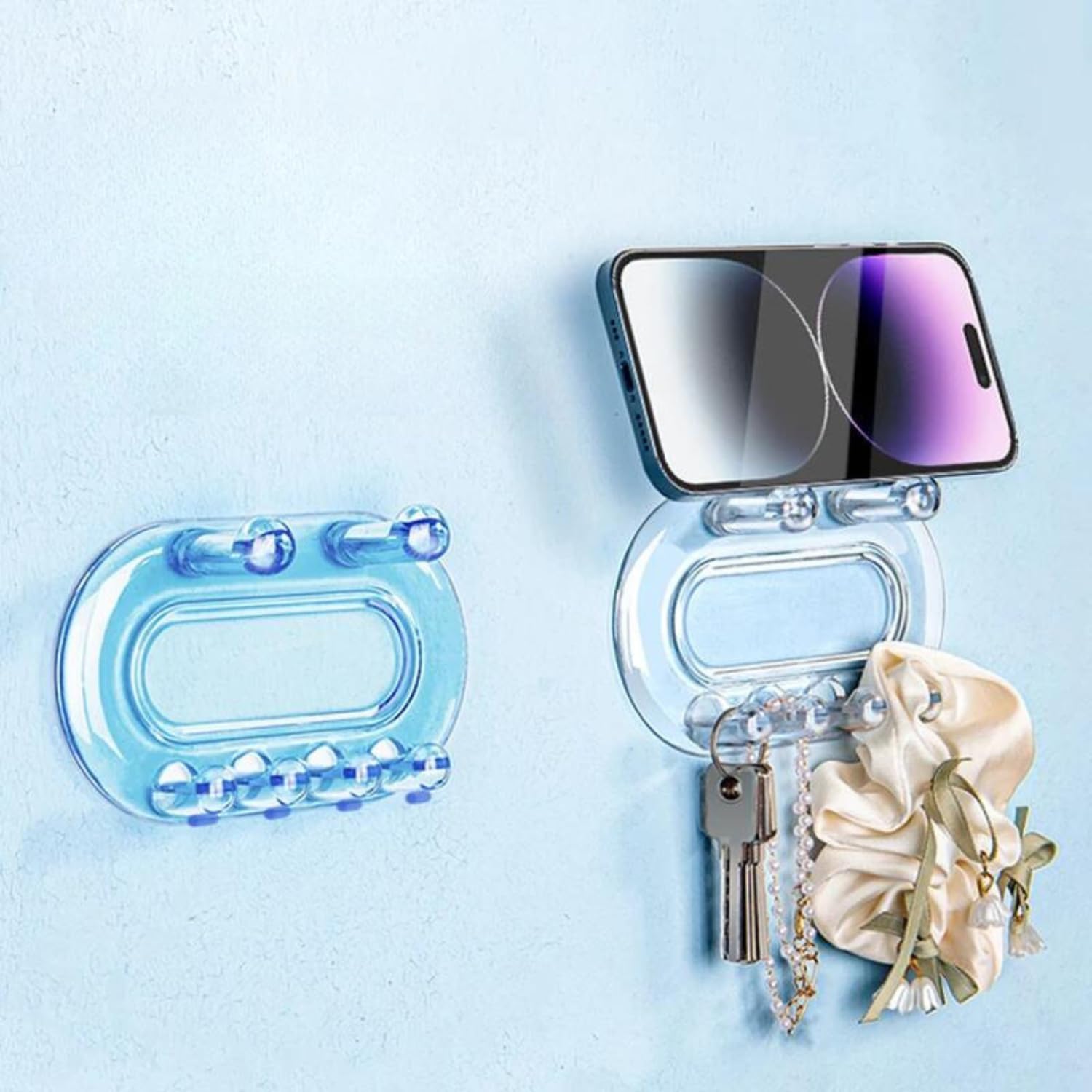 Hofason MultiFunctional Adhesive Hooks, Hanging Hooks Strong Without Drilling, Cable Clips, Key Hook Hanger Holder, Kitchen Acc