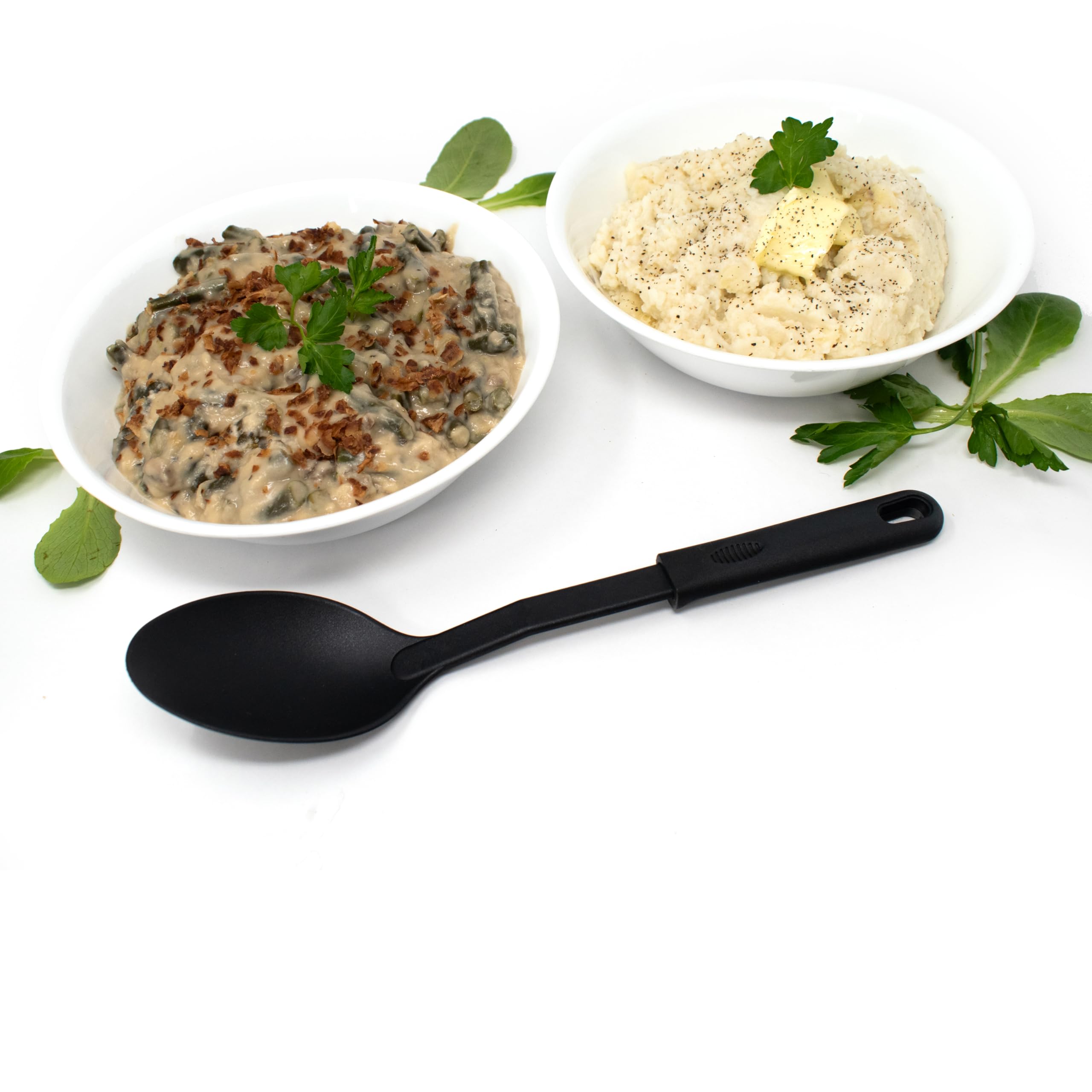 Norpro Nylon 12-Inch Solid Spoon, Pack Of 1, Black