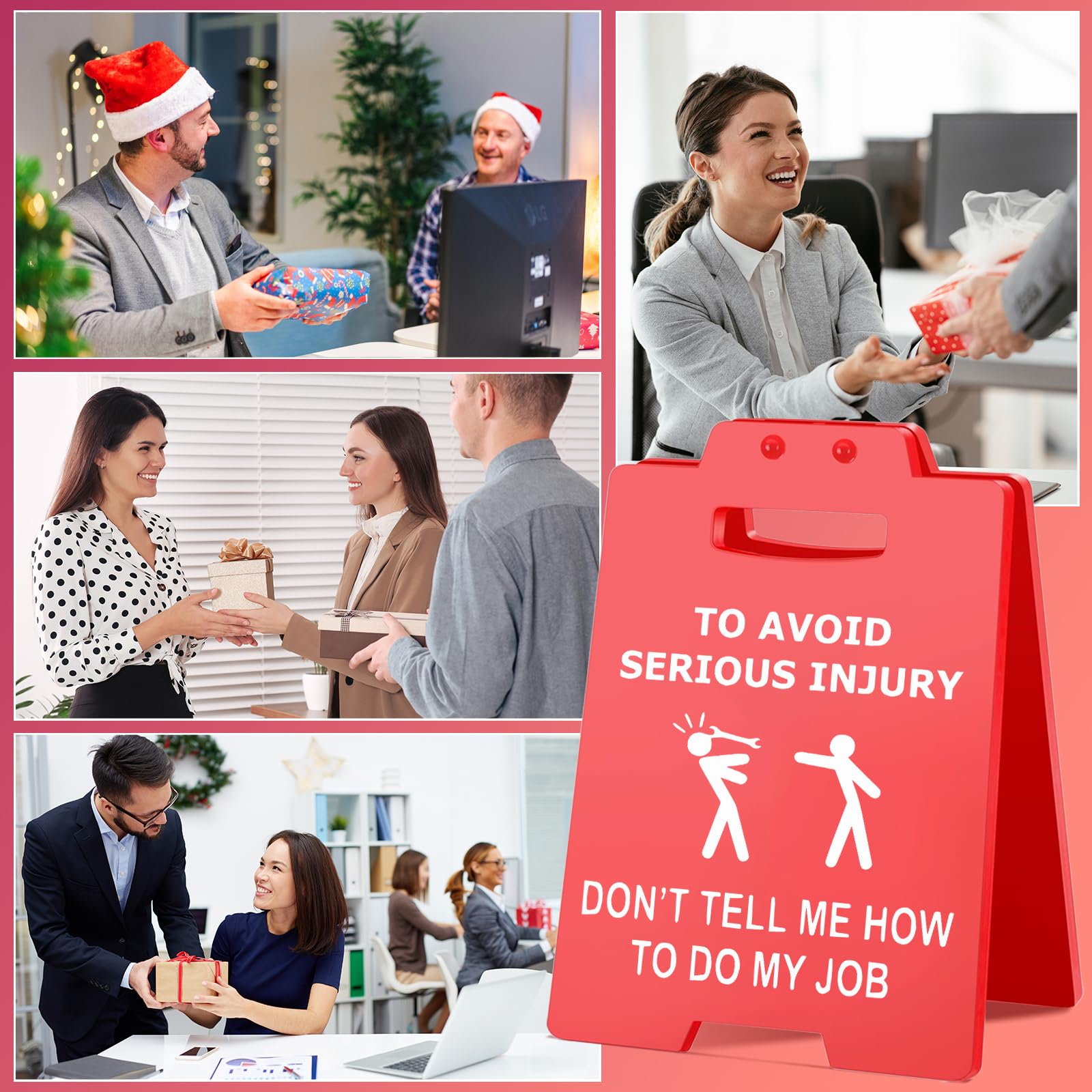 Funny Desk Sign | TO AVOID SERIOUS INJURY DON'T TELL ME HOW TO DO MY JOB | Sarcastic Office Decor | Perfect Gag Gift for Coworke