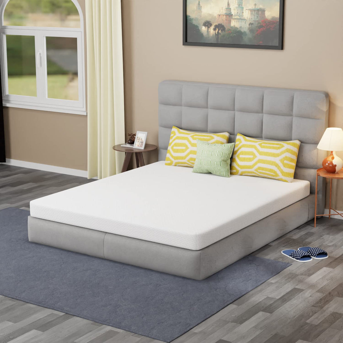 5 Inch Memory Foam Mattress Cooling Gel Green Tea Infused Mattress,Medium Firm Mattresses Fiberglass Free/Certipur-Us Certified/