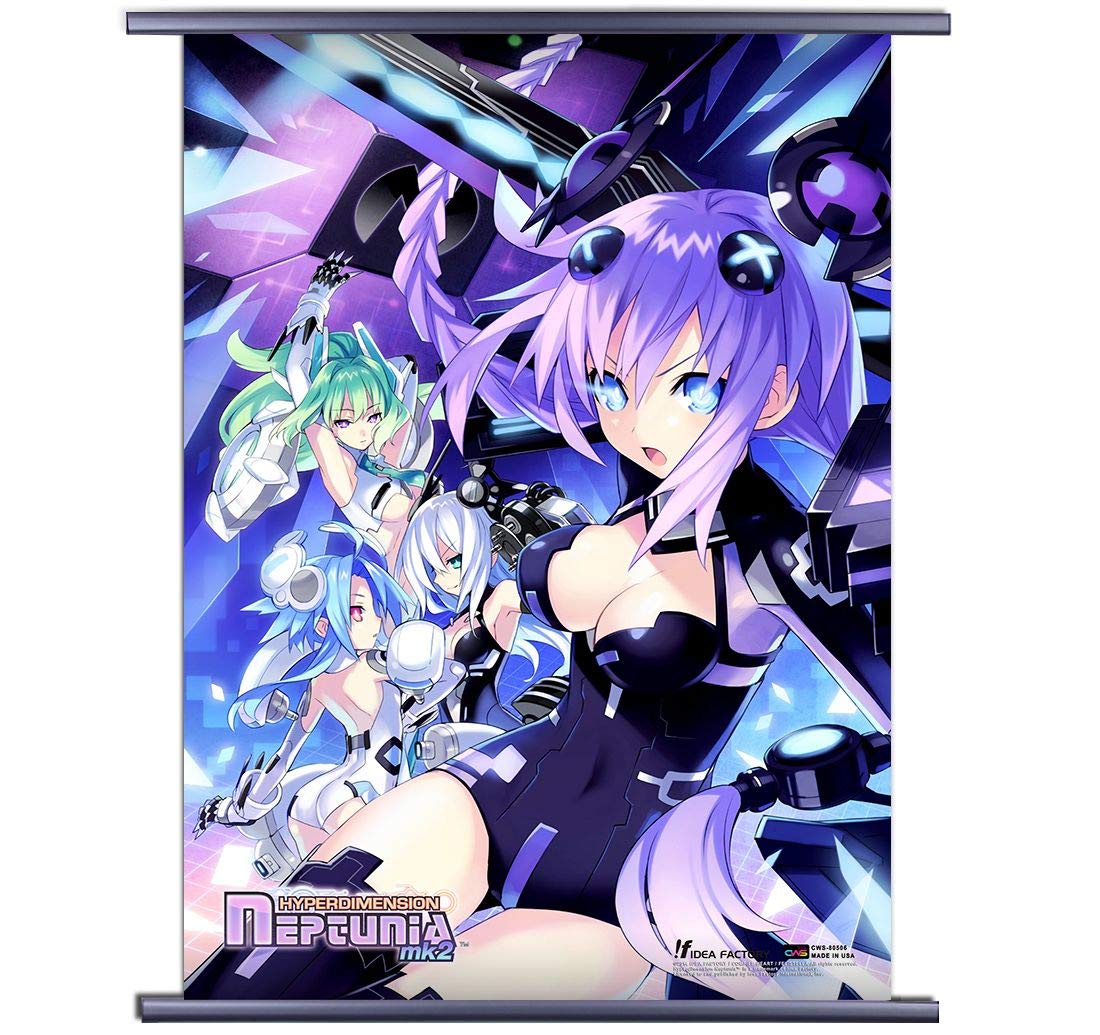 Cws-Media Group Hyperdimension Neptunia: Neptunia Mk2 Group Cast Wall Scroll Poster (32 X 42 Inches) Officially Licesned [Cws]