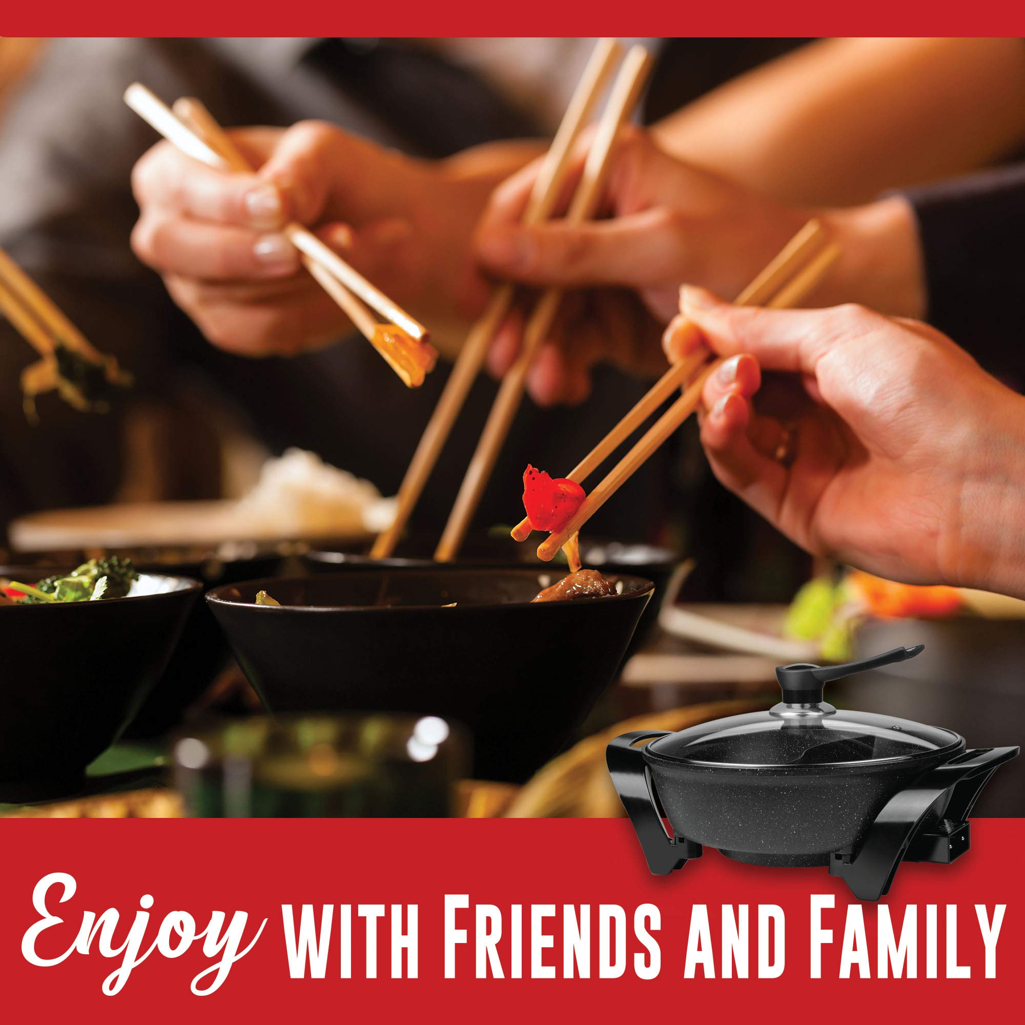Brentwood Sk-72Bk Hot Pot, 17''X12.5''X9'', Black