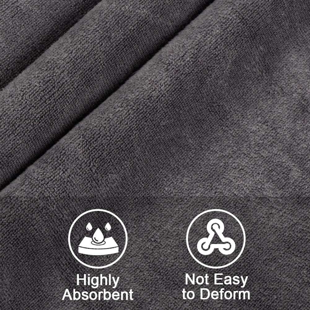 Orighty Bath Towel Set Pack of 4 - Soft Feel Grey Bath Towel Sets  Highly Absorbent Microfiber Towels for Body  Quick Drying  Microfiber Bath Towels for Sport  Yoga  SPA  Fitness  (27?? x 54??)