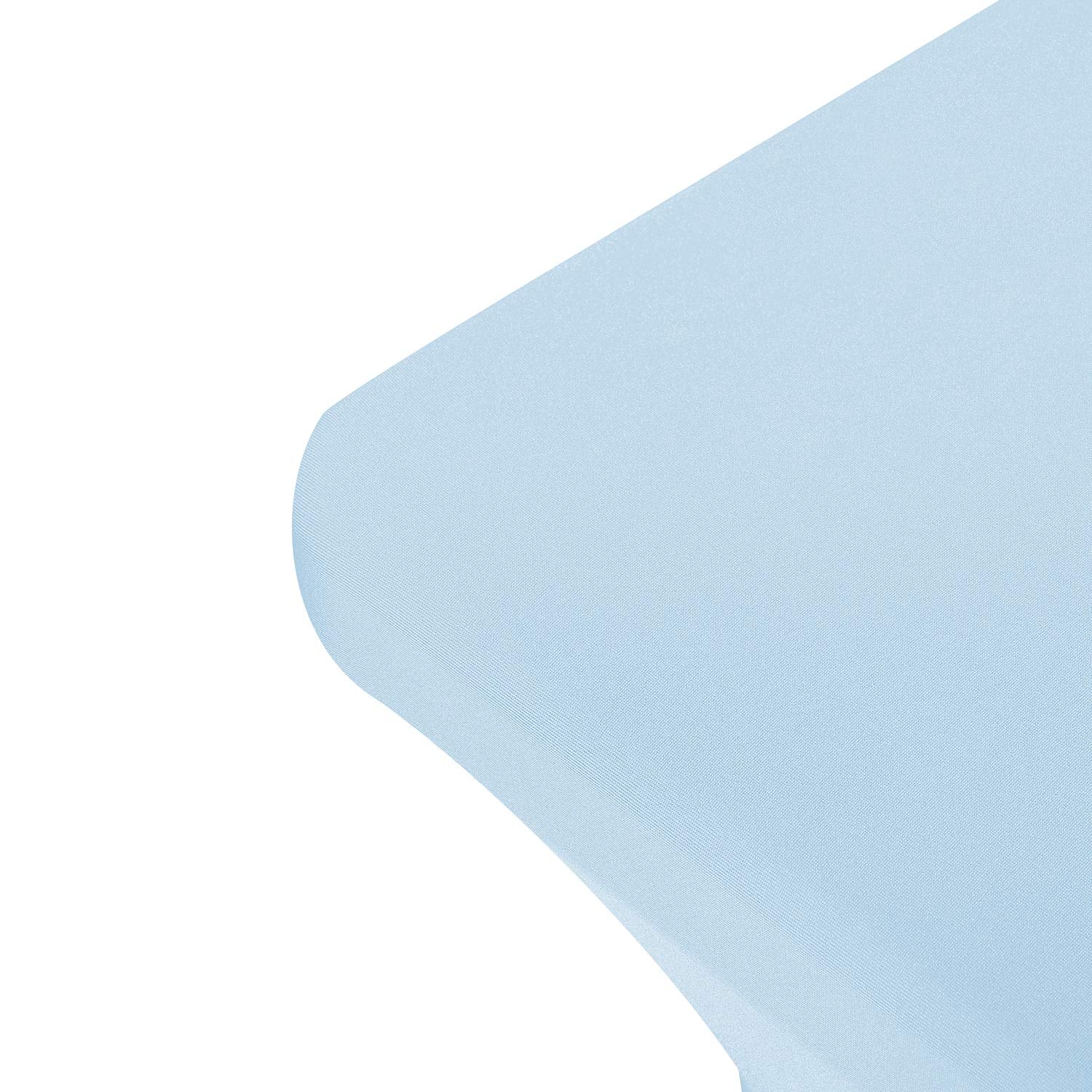 Peomeise 4Ft Spandex Table Cover Rectangular Stretch Spandex Tablecloth (Blue Mist,4Ft)