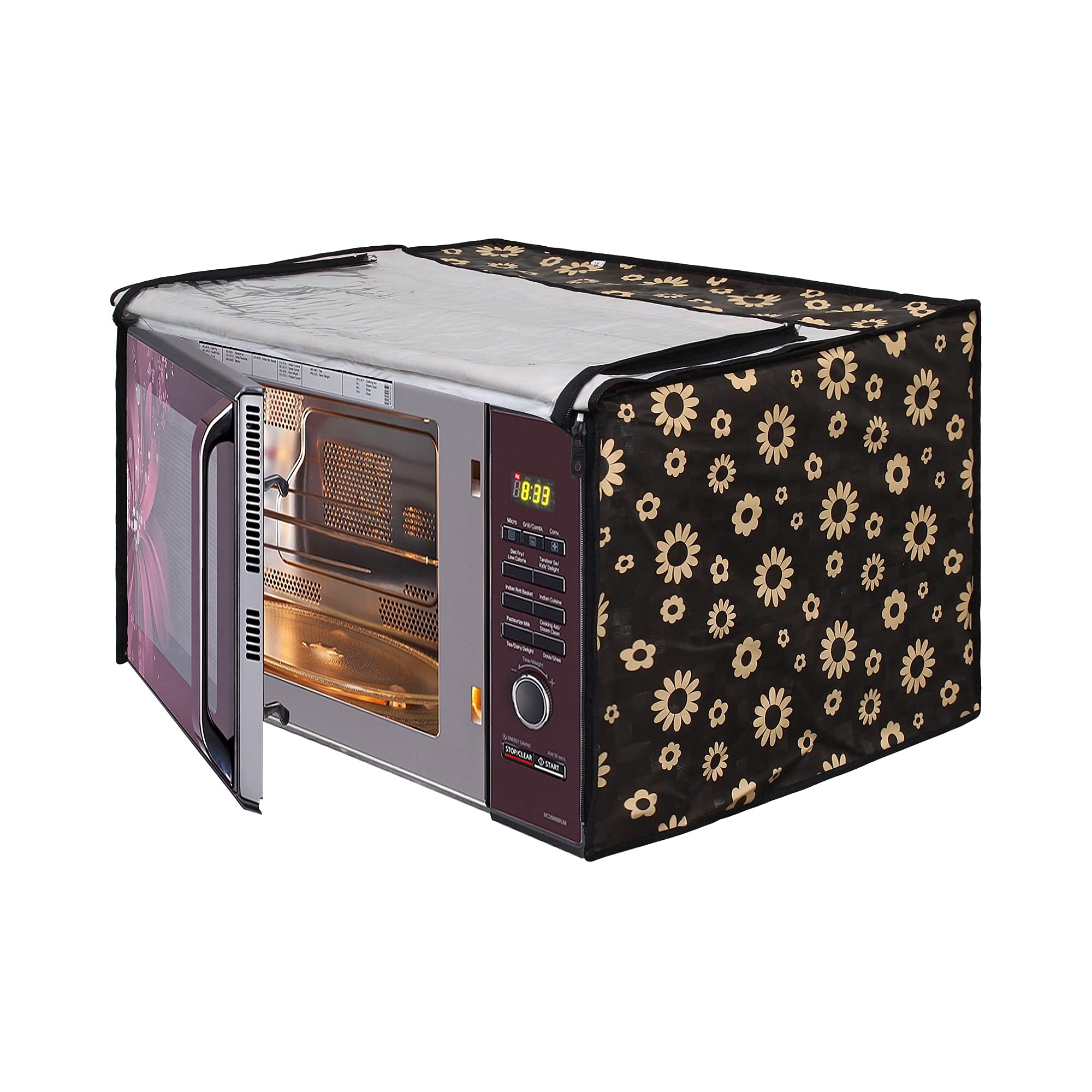Lithara Printed Waterproof Microwave Oven Cover For Samsung Microwave Oven Cover 20 Litre Gw732Kd-B/Xtl | Sams35 (Multicolor)