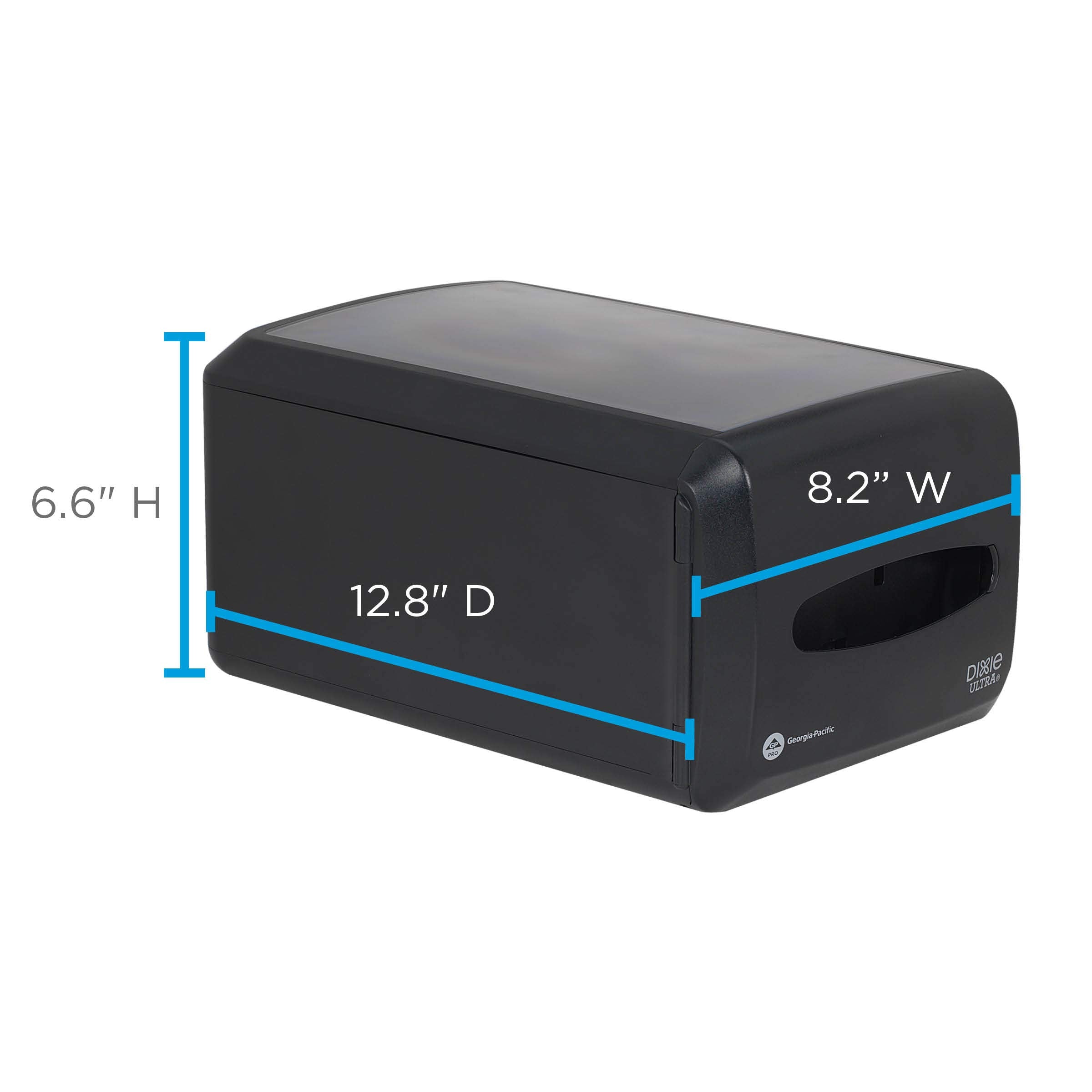 Dixie Ultra Countertop Interfold Napkin Dispenser By Gp Pro (Georgia-Pacific); Black; 54510A; Holds 500 Napkins; 8.200'' H X 12.