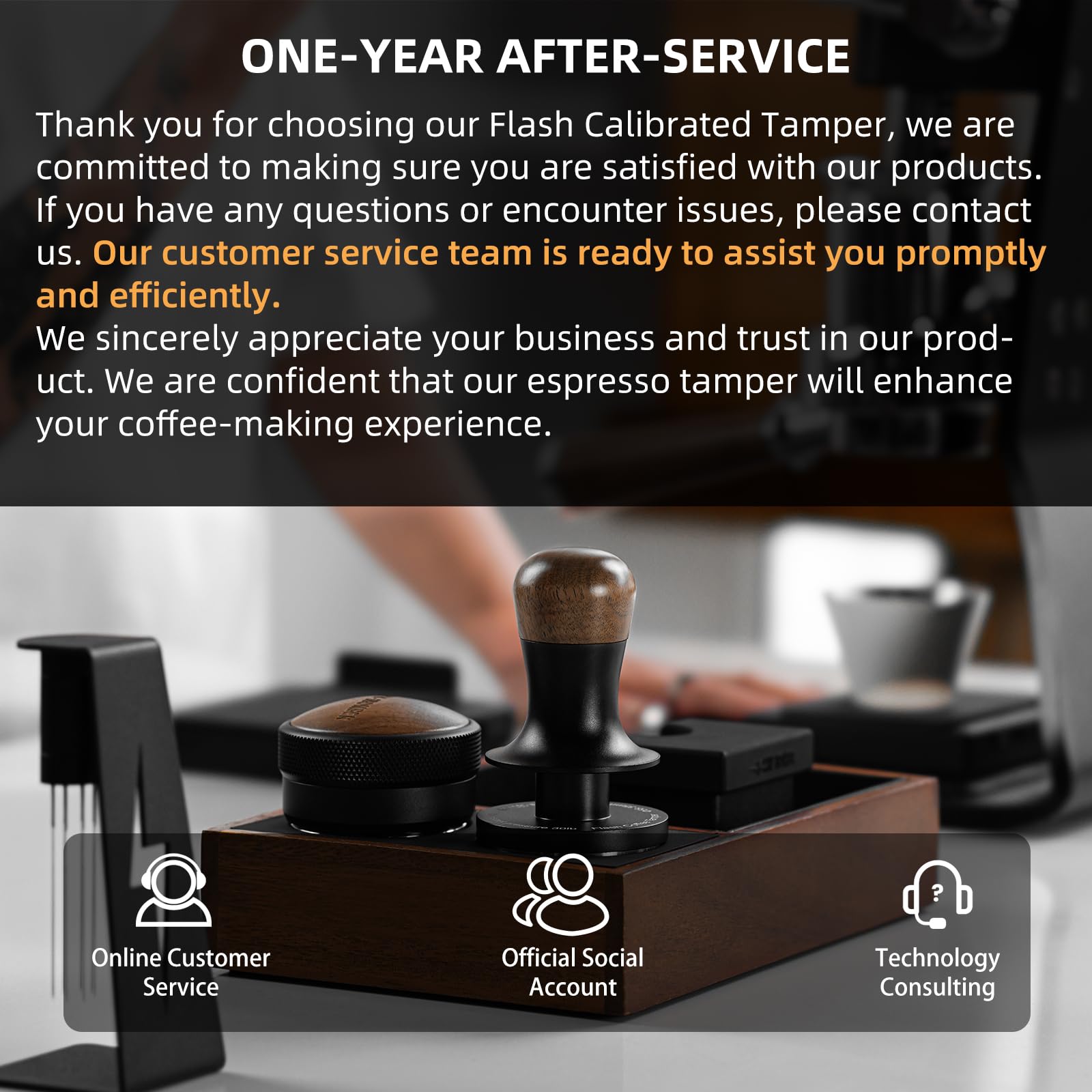 Mhw-3Bomber 58Mm Espresso Coffee Tamper With Three Spring Loaded Calibrated Tamper 30Lbs Espresso Hand Tamper With Sound Feedbac