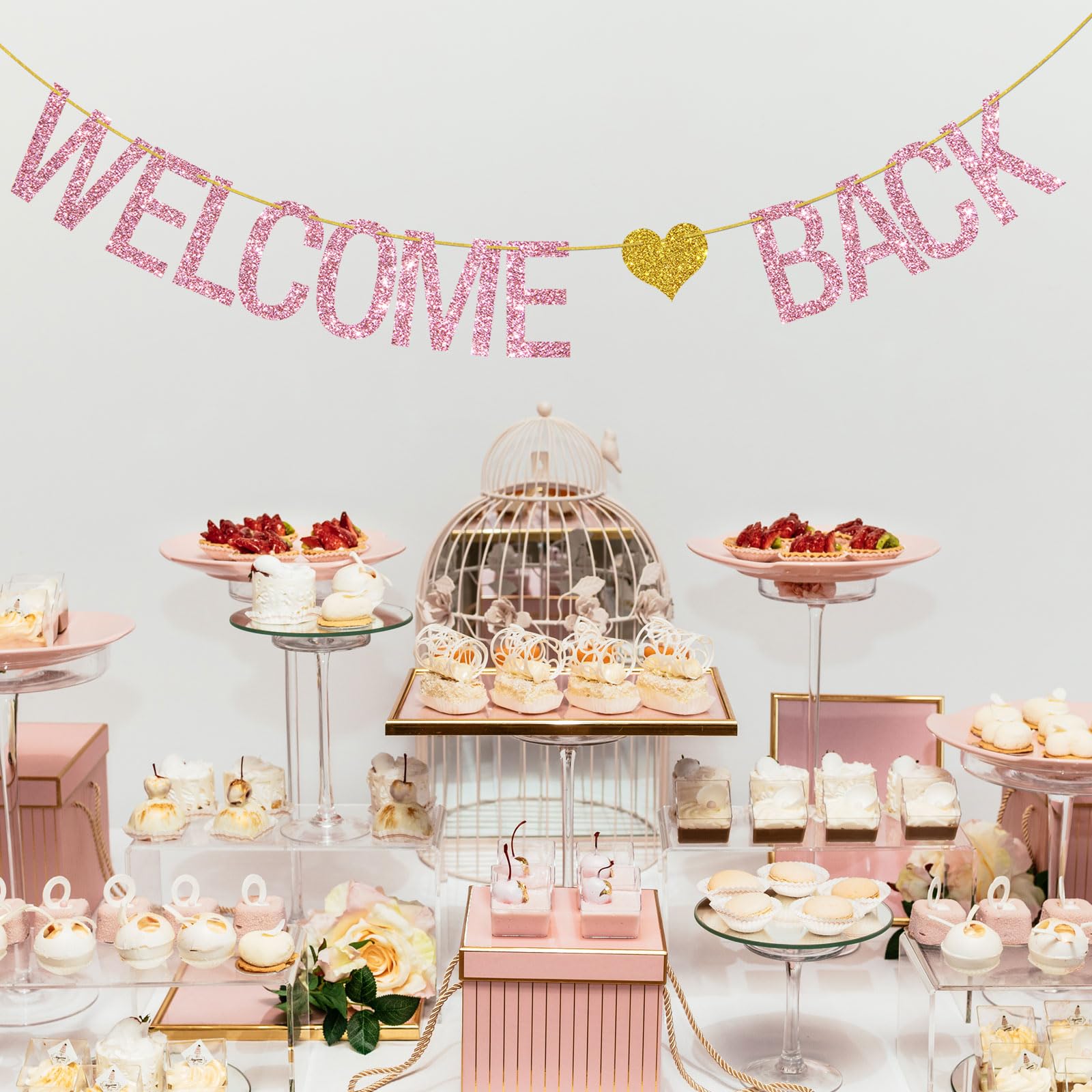 Helewilk Welcome Back Banner, Welcome Home, Back To School For Classroom Patriotic Military Returning Home Homecoming Party Supp