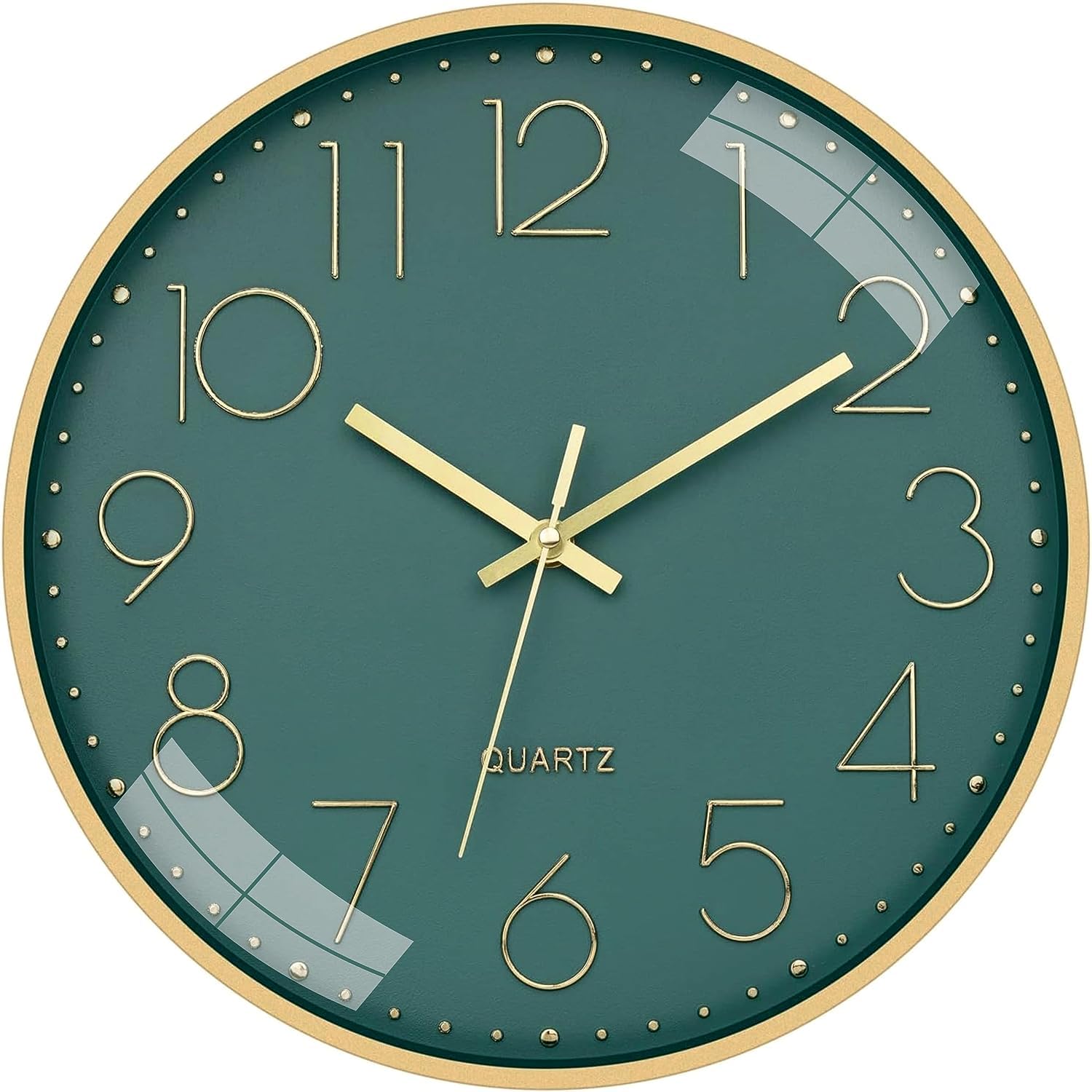 Tekcool Analogue Plastic Wall Clock 12 Silent Quartz Decorative Latest Wall Clock Non-Ticking Classic Clock Battery Operated Rou