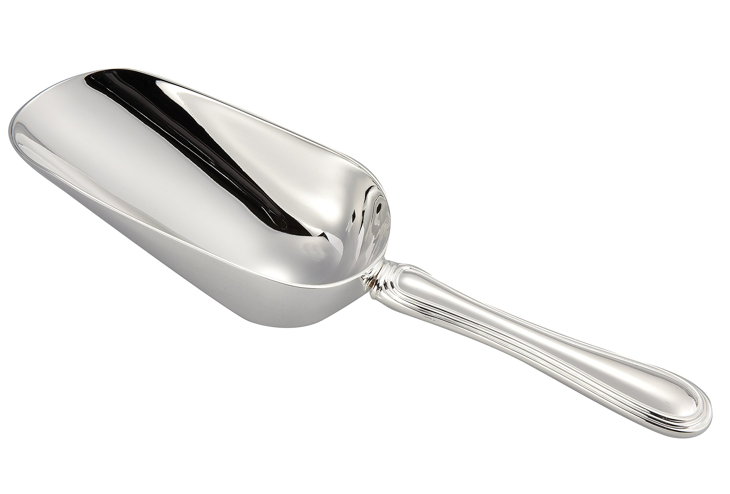 Elegance Silver Rim Ice Scoop - 8.75 Silver-Plated Barware, Elegant & Durable, Perfect for Entertaining or Gifting