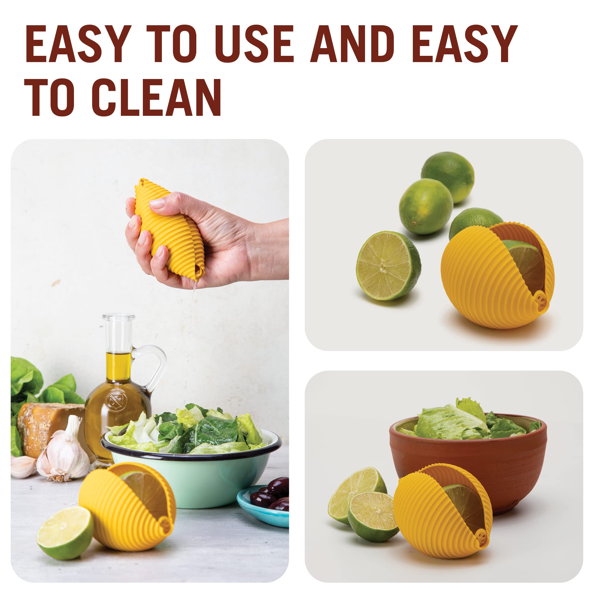 Monkey Business Silicone Lemon Squeezer, Pasta Shaped Juicer Hand Press, Handheld Manual Lemon Juicer And Lime Squeezer, Conchig