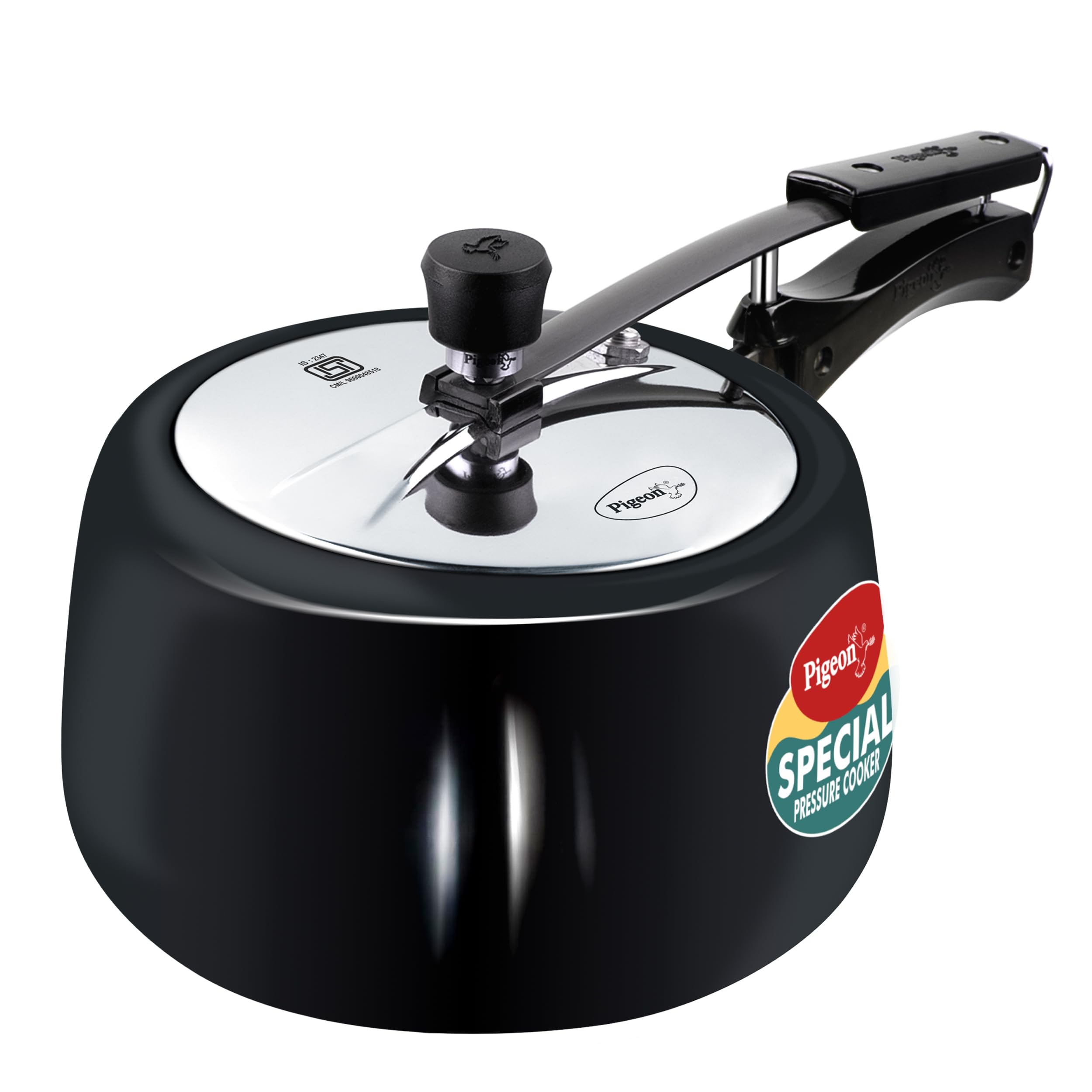 Pigeon By Stovekraft Hard Anodised Aluminium Inner Lid Cooker - 3 Litre With Induction Base, Silver, Medium (14547)
