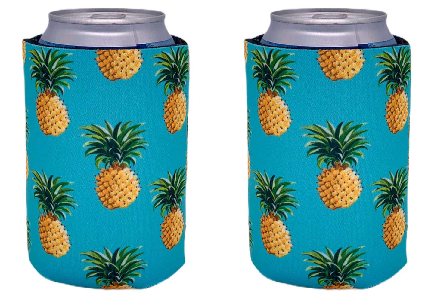 Pineapple Pattern Collapsible Can Coolie (2 Pack)