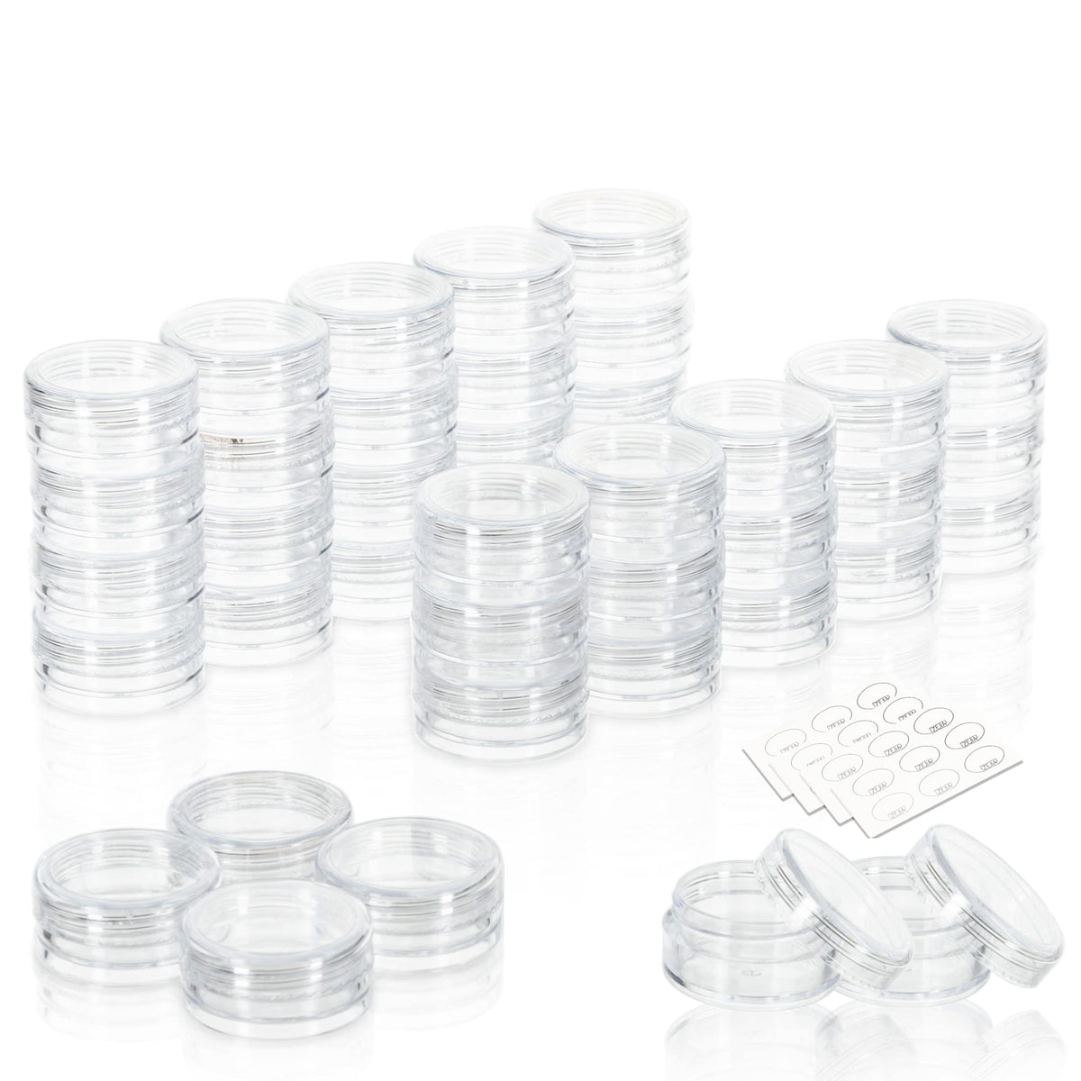 Small Sample Jars Stackable Zejia Sample Containers, Tiny Sample Jars With Lids, 5 Gram Cosmetic C ...