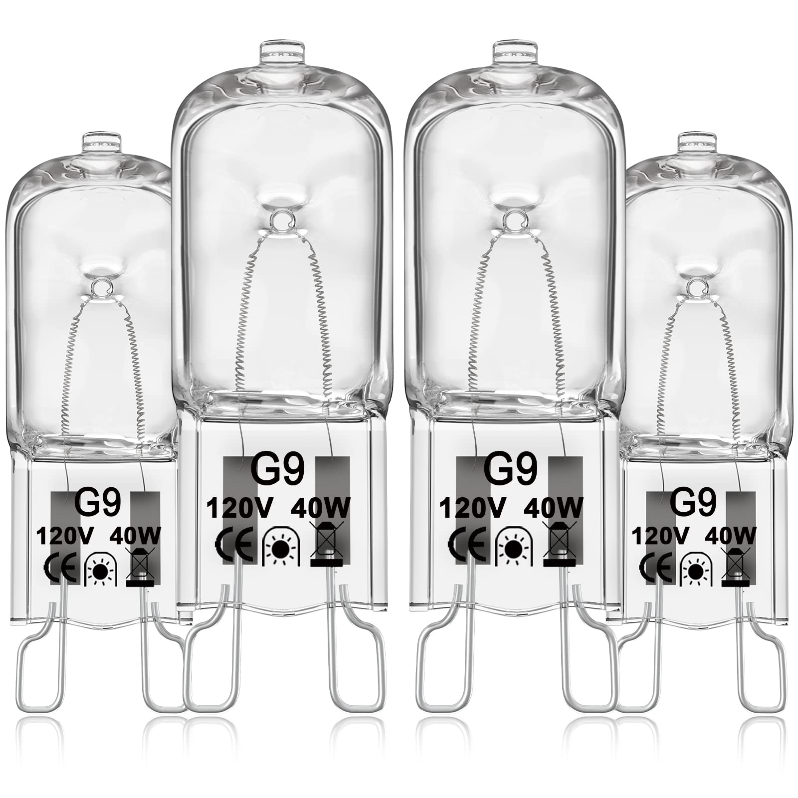 W10709921 Microwave Oven Light Bulbs Compatible With Whirlpool Kitchen-Aid Jenn-Air Ma-Ytag, G9 Halogen Bulb 40W Replace For W10