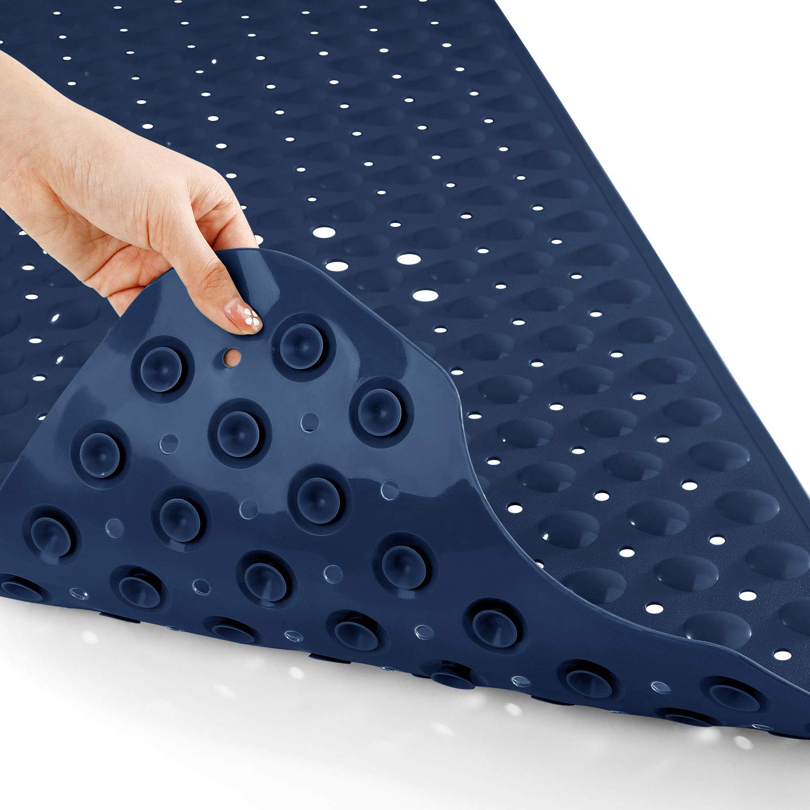 Yimobra Original Bath Tub Shower Mat Extra Long 16 X 40 Inches, Non Slip Bathtub Mat With Drain Holes, Suction Cups, Machine Was