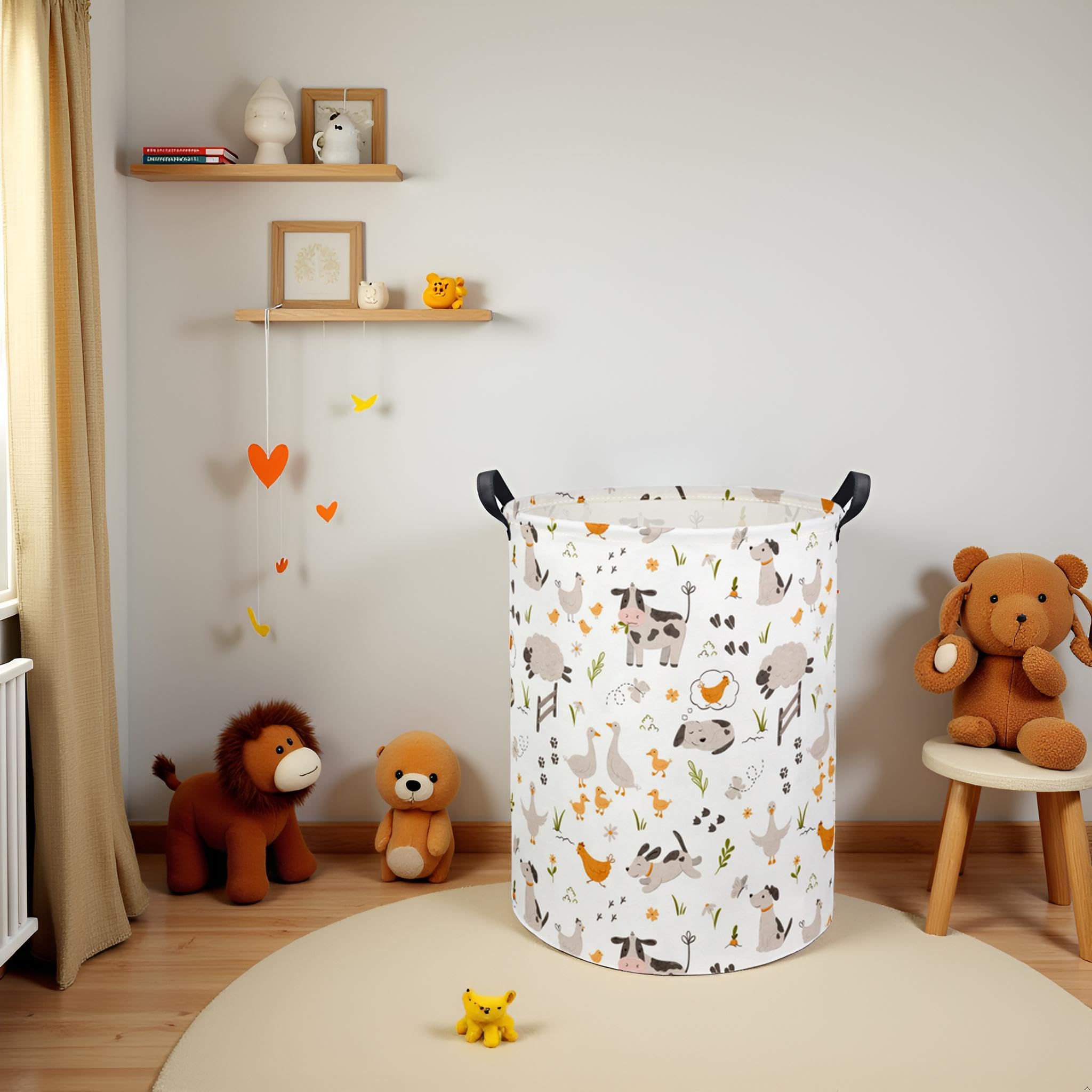 Tibaolover Baby Laundry Basket Kids Hamper Toy Storage Bin For Boys Room Decor Baby Nursery Hamper Gift Baskets For Bedroom Bath