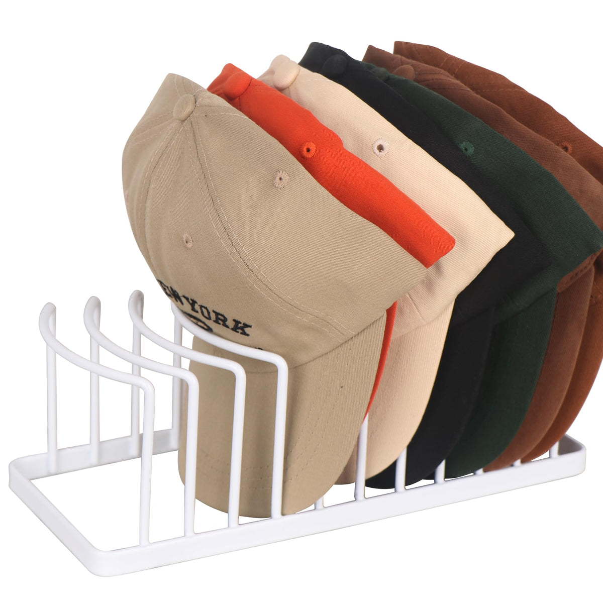 Yiseyruo Hat Organizer For Baseball Caps - Space Saving Hat Stand Hold 10 Caps - Premium Metal Hat Rack For Baseball Caps Displa