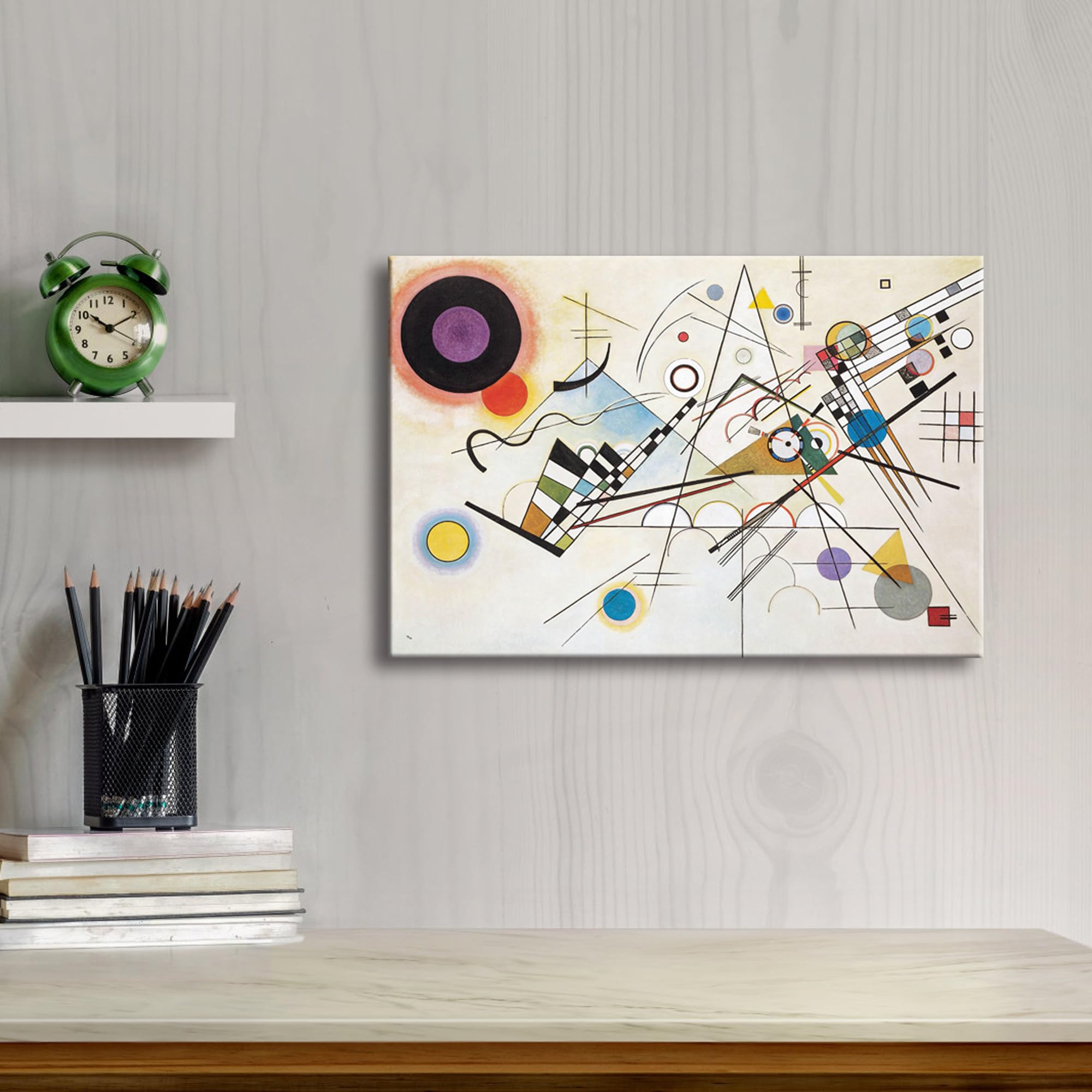 Wieco Art Canvas Wall Art Wassily Kandinsky Composition Viii Picture Print of Famous Paintings Canvas Prints Abstract Wall Art for Living Room Home Decor and Wall Decorations