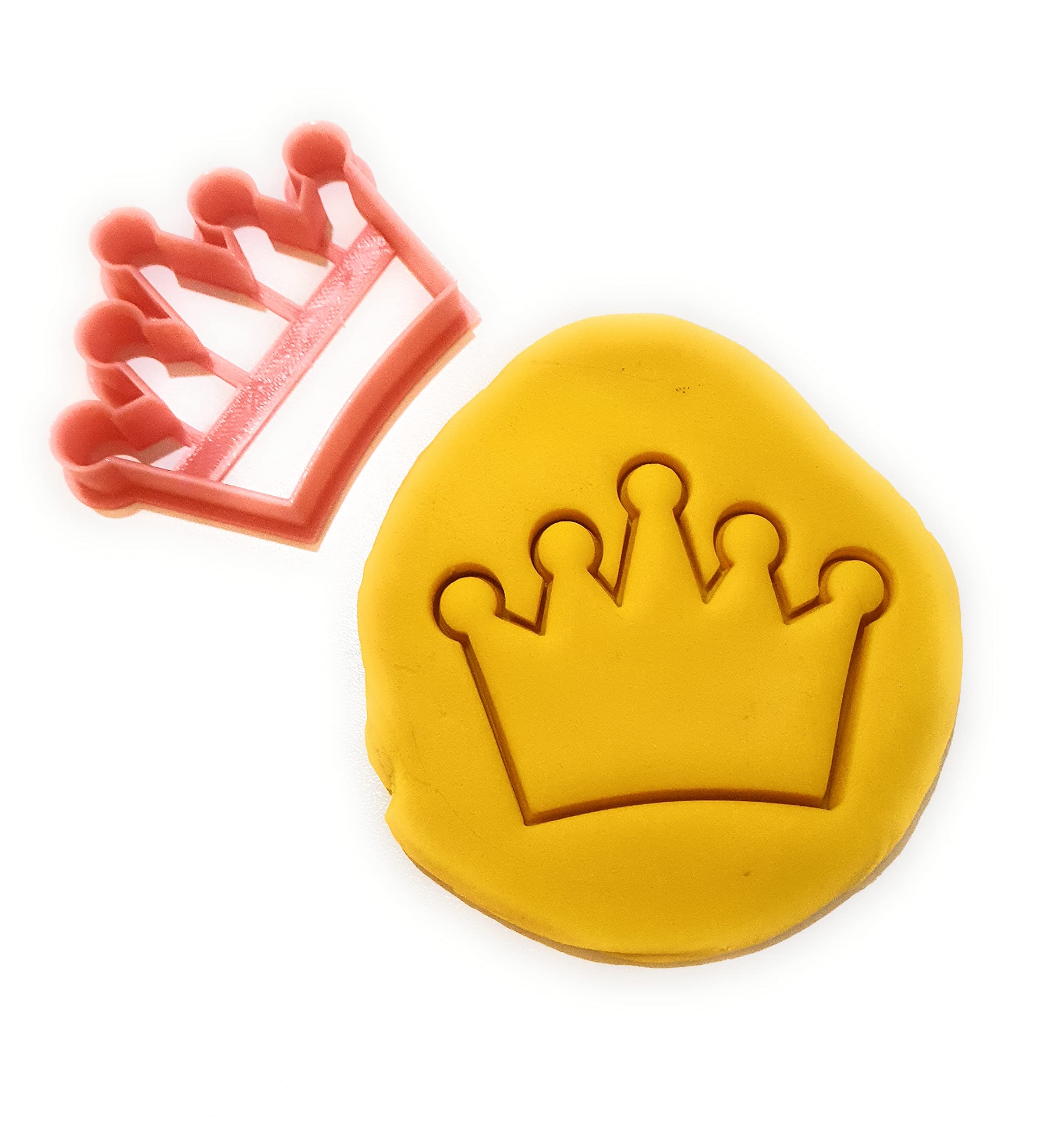 T3D Cookie Cutters Crown Cookie Cutter, Suitable For Cakes Biscuit And Fondant Cookie Mold For Homemade Treats, 3.36'' X 2.67''