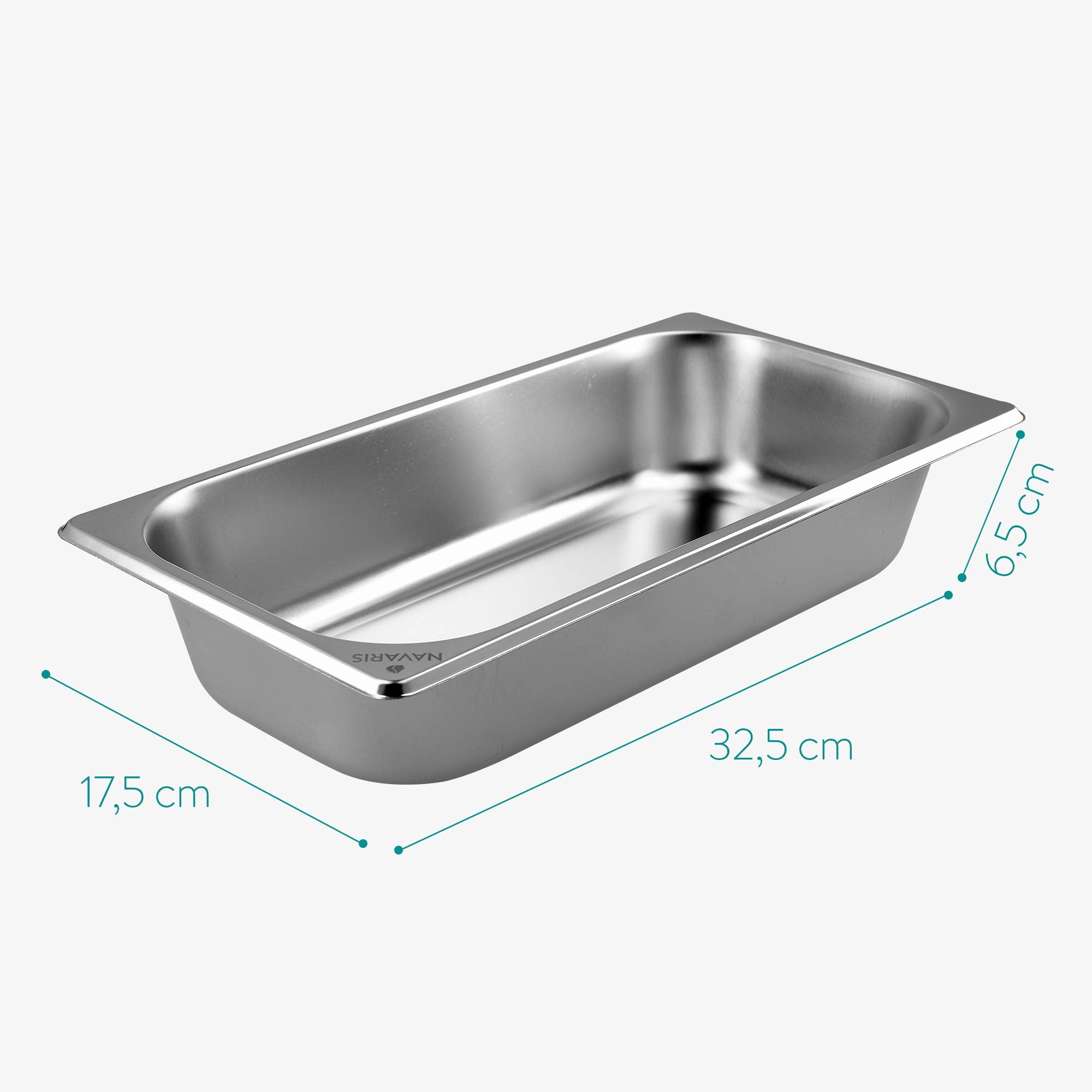Navaris Breading Trays Set - 3 Medium Stainless Steel Pans For Preparing Bread-Crumb Dishes, Panko, Schnitzel, Coating Fish And