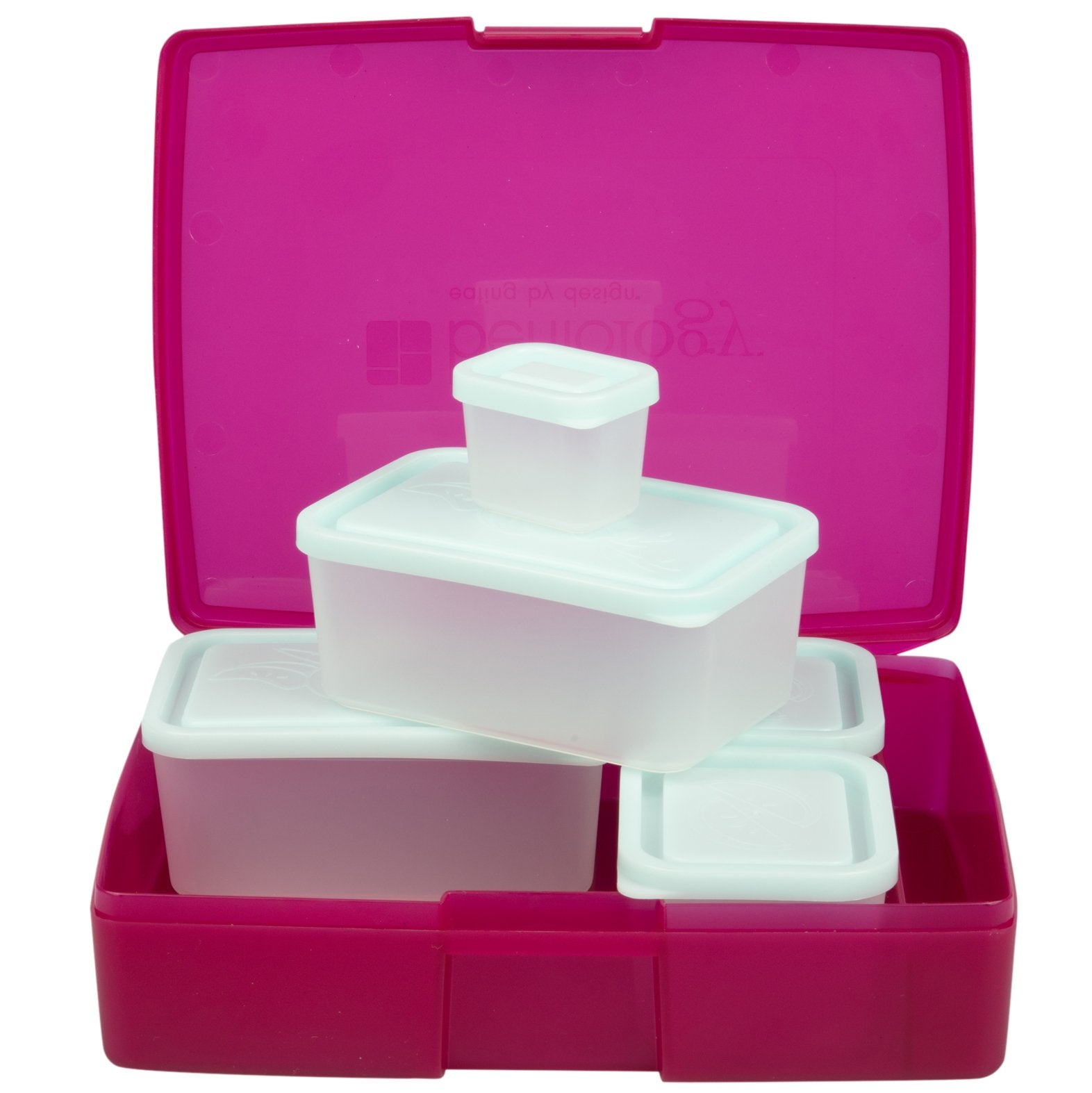 Bentology Bento Lunch Box Set W/ 5 Inner Removable Containers, Leak Proof, Food Prep & Snack Packing Compartments - Stackable, M