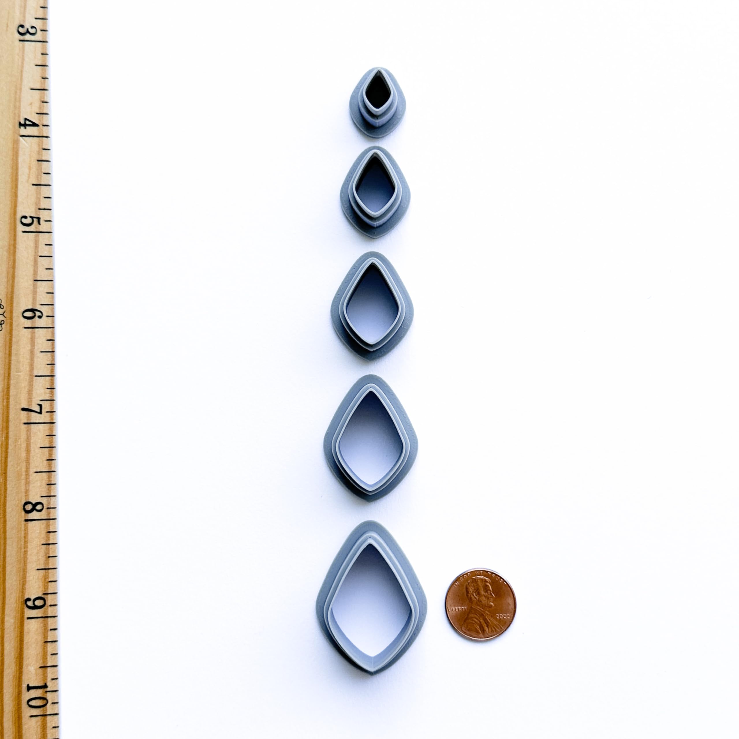 Polymer Clay Cutters - The Clayful Co Petal Pack Set Of 3 - Plastic Cutter For Making Jewelry And Earring Shapes