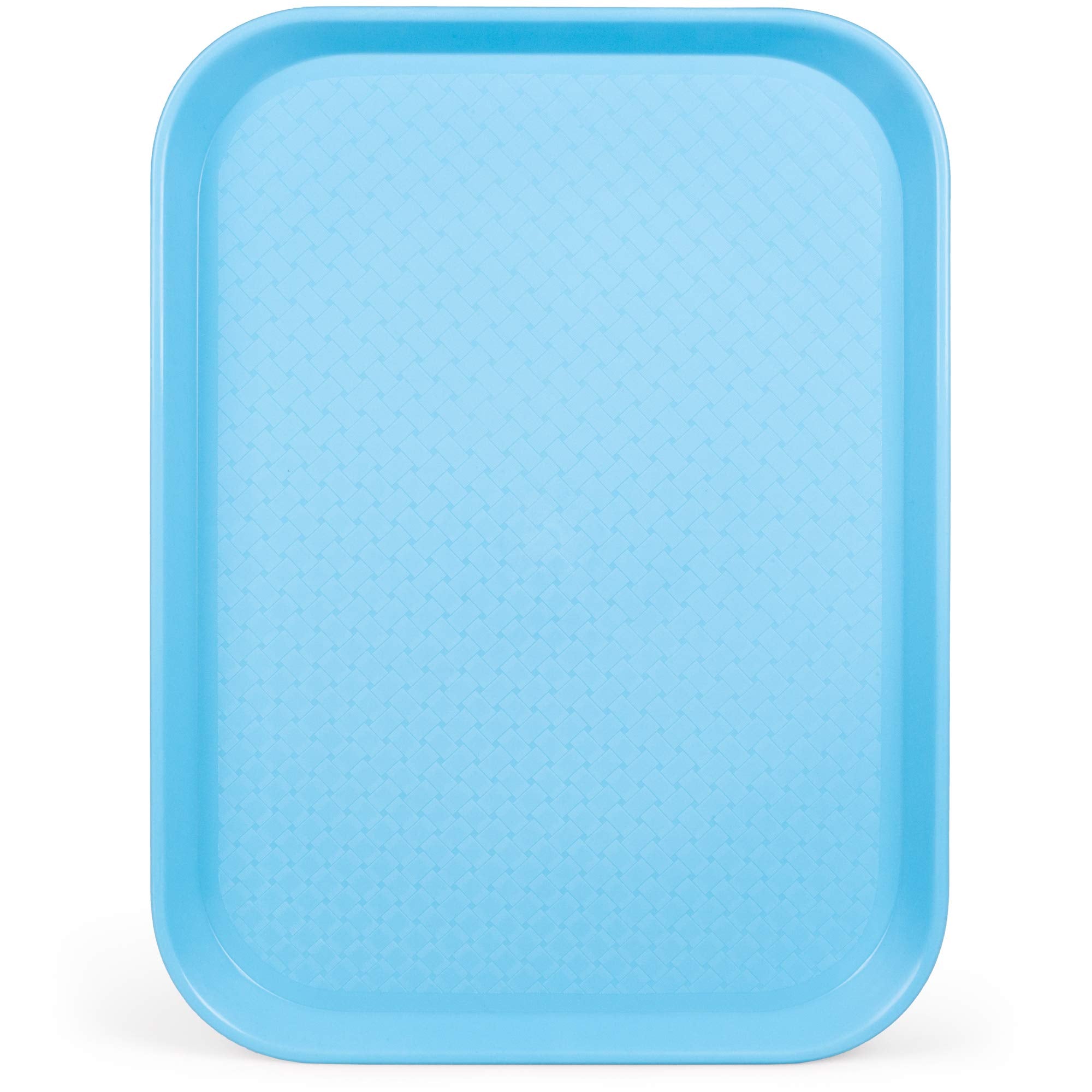 Fast Food Cafeteria Tray | 12 X 16 Rectangular Textured Plastic Food Serving Tv Tray | School Lunch, Diner, & Commercial Kitchen