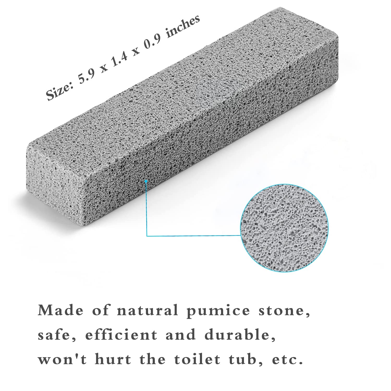 Rpyueyou 6 Pack Pumice Stone Toilet Bowl Clean Brush, Remove Toilet Bowl Hard Water Rings, Calcium Buildup And Rust Suitable For