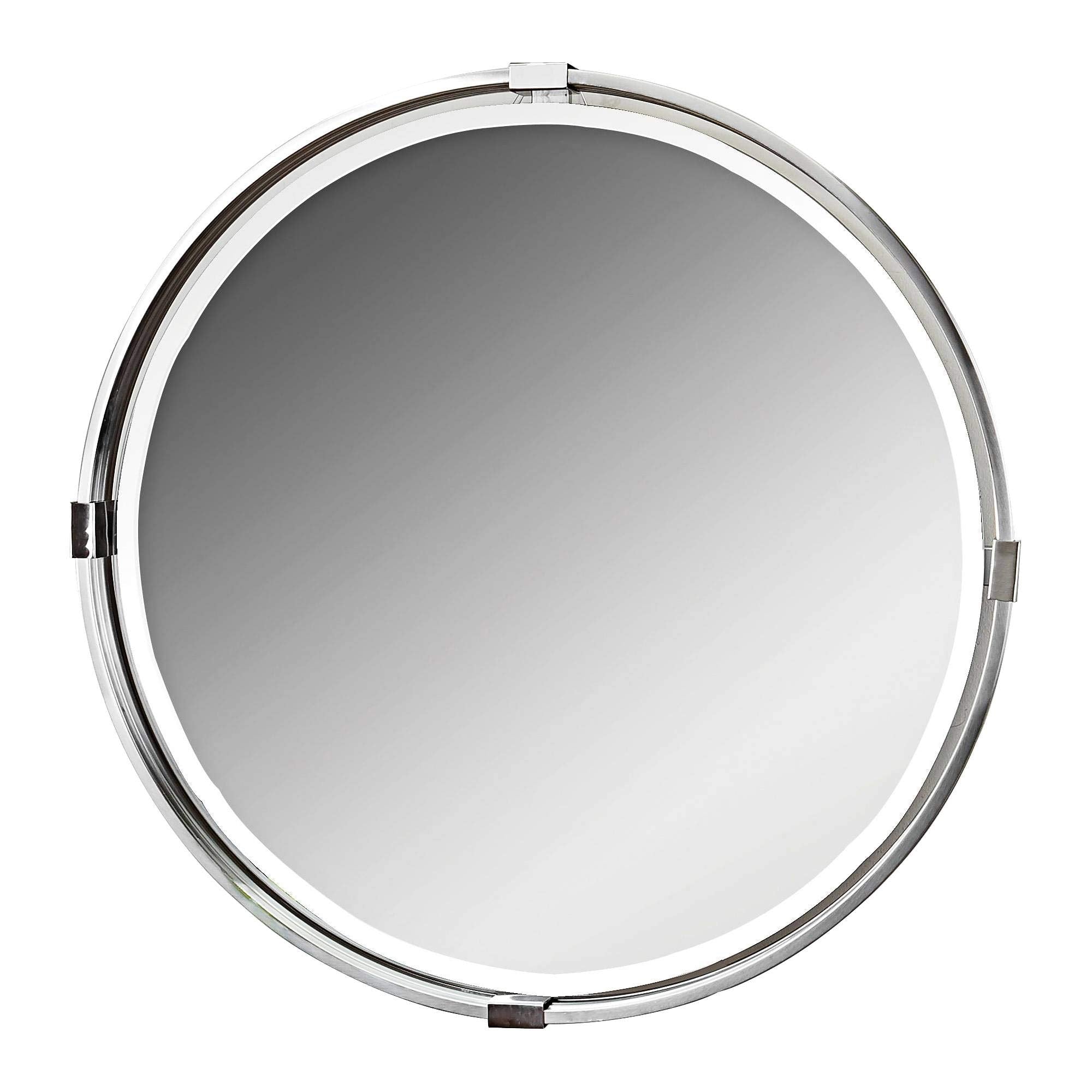 Uttermost Tazlina Brushed Nickel 29 1/2 Round Wall Mirror