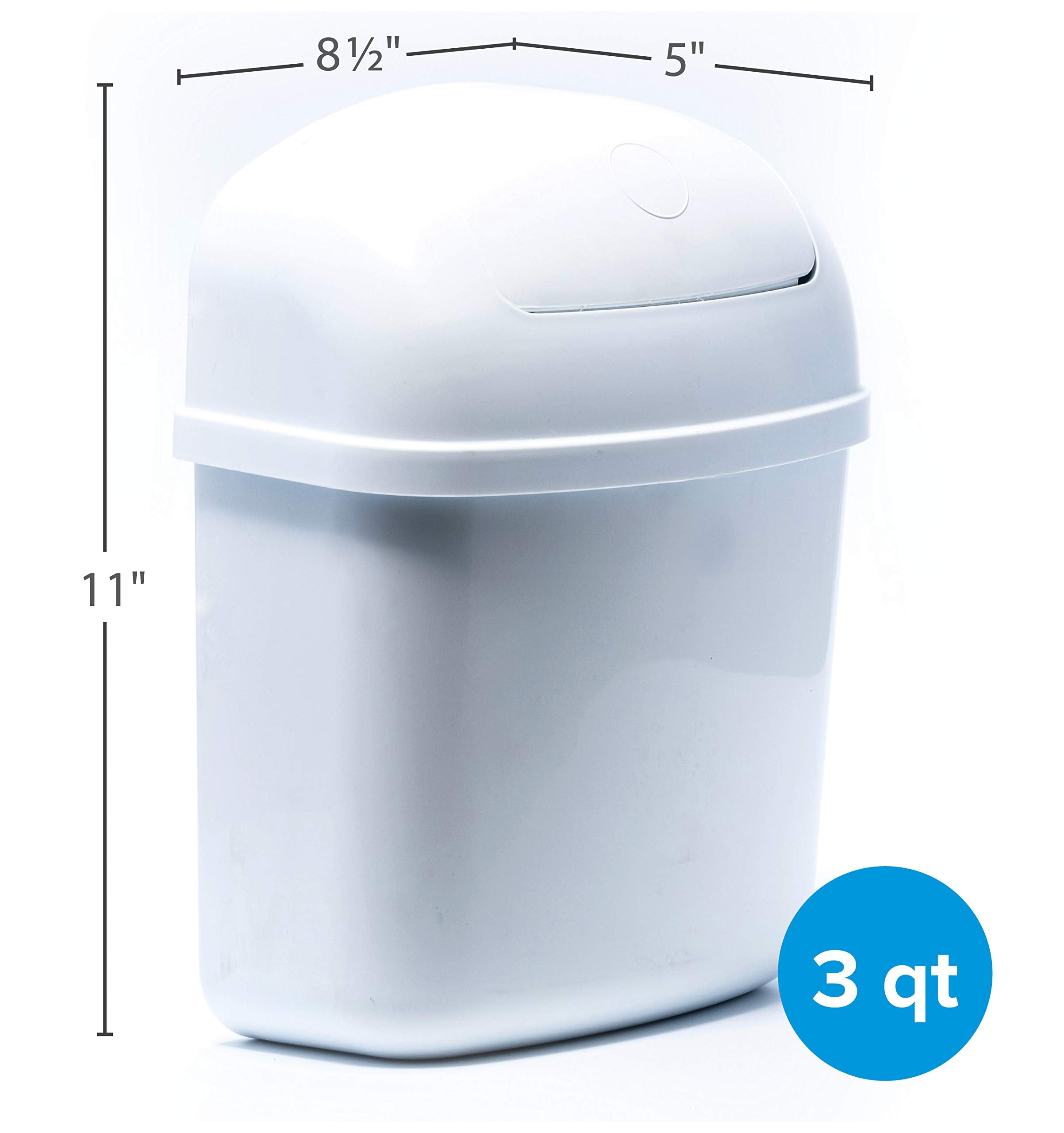 Camco Rv Cabinet Mount Trash Can | Ideal For Tight Spaces In Rvs, Boats, Dorms, Kitchens, Bathrooms, Laundry Rooms, And More | S