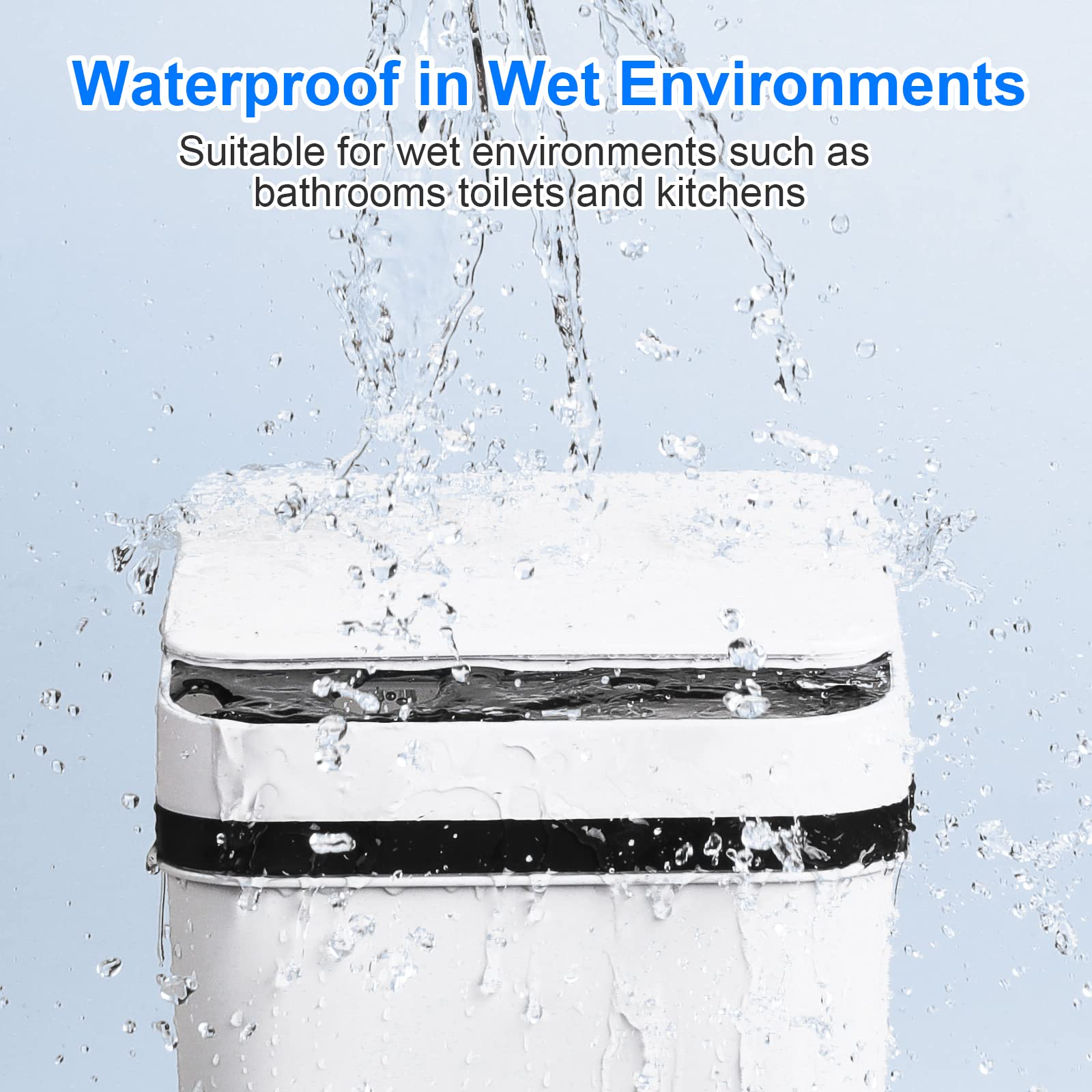 Bathroom Automatic Trash Can 3 Pack 2.2 Gallon Motion Sensor Touchless Small Slim Garbage Can With Lid Smart Electric Narrow Gar