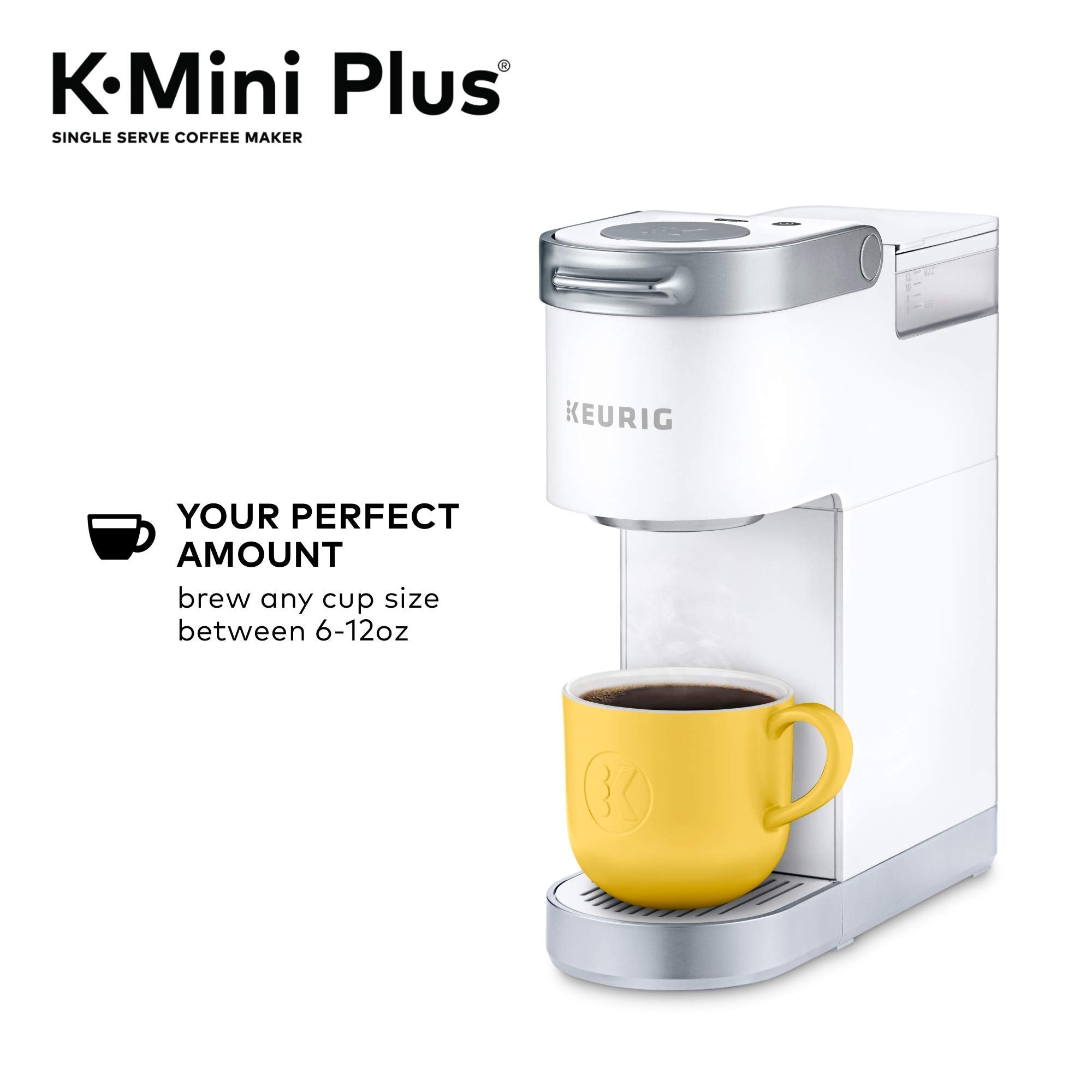 Keurig K-Mini Plus Single Serve K-Cup Pod Coffee Maker, Matte White