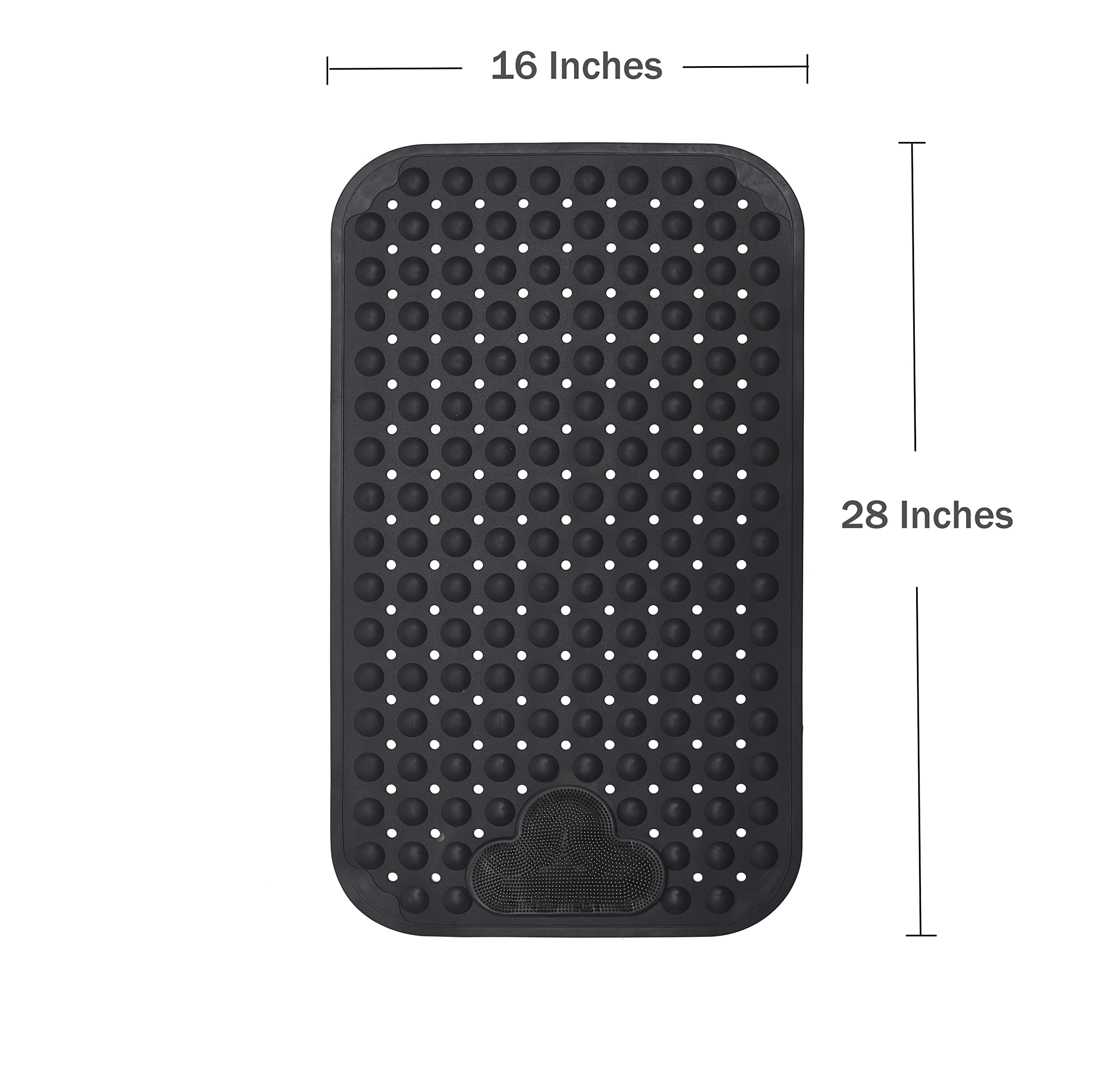 Mantto Bath Tub Mat Shower Mat Non Slip Bathtub Mats With Suction Cups Bath Mat For Tub Bathroom Mats 28'' X 16'' Machine Washab