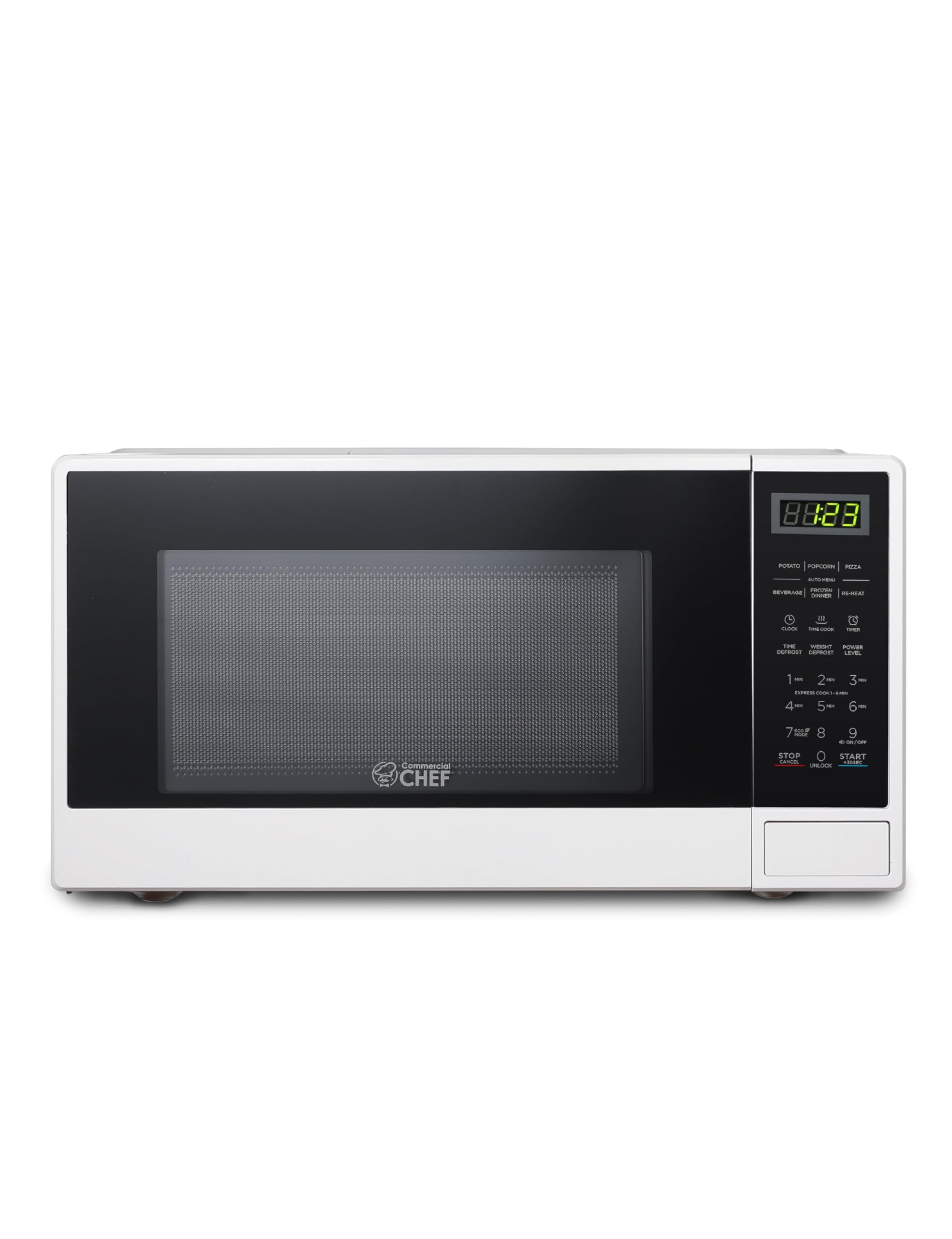 Commercial CHEF Countertop Microwave, 1.1 Cubic feet, White