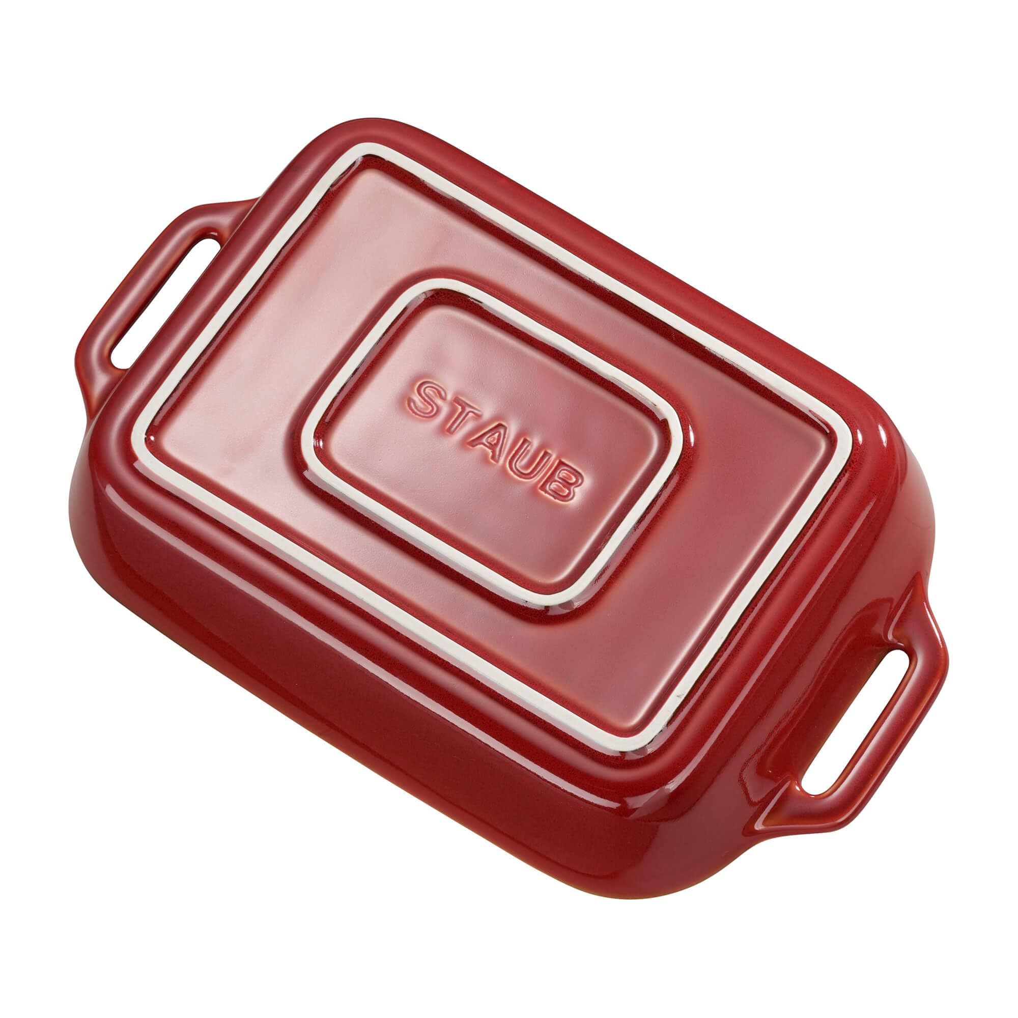 Staub Ceramics Rectangular Baking Dish Set, 2 Pc, Red