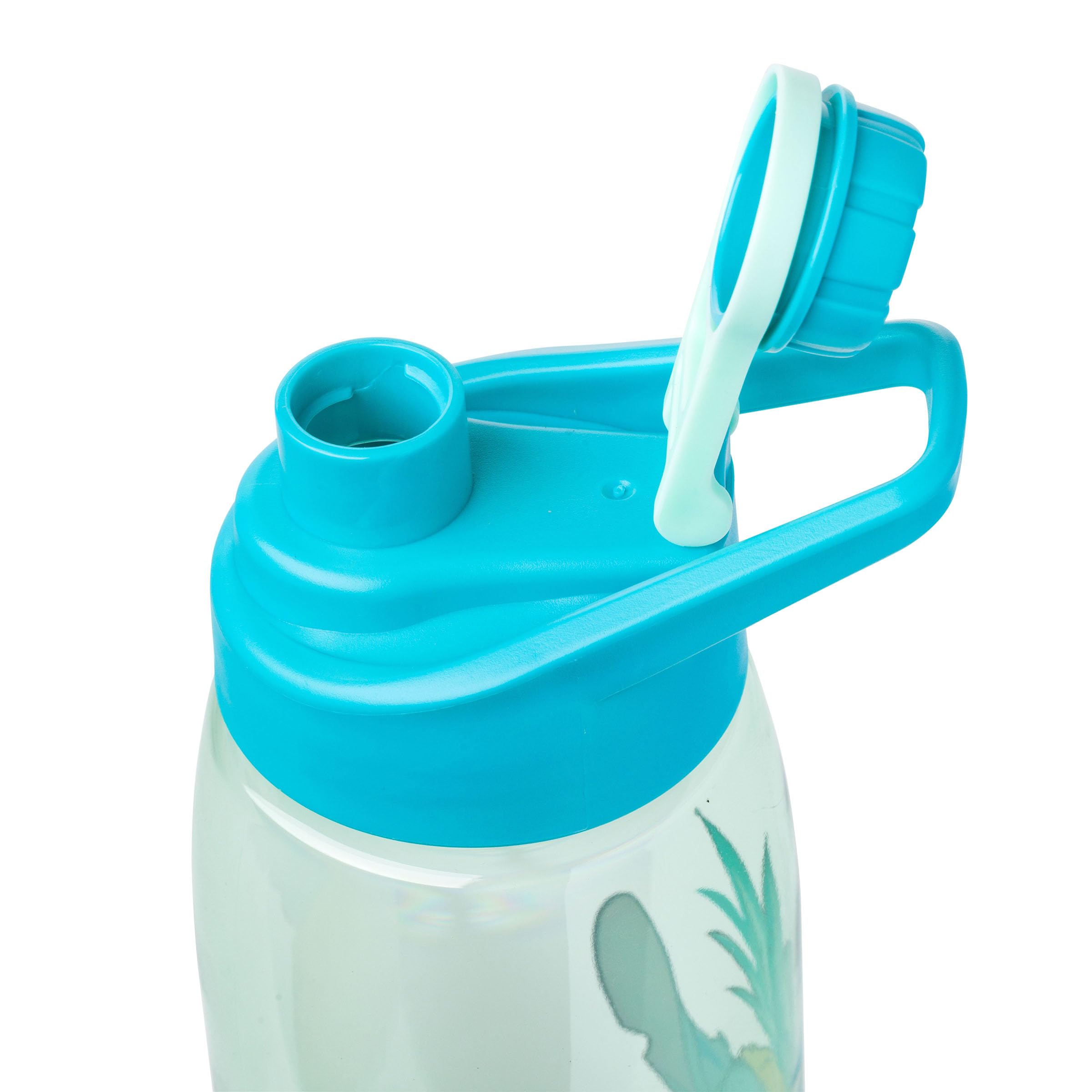 Silver Buffalo Disney Lilo And Stitch Pineapple Pop Up Peek-A-Boo Water Bottle With Screw-On Lid, 28 Ounces