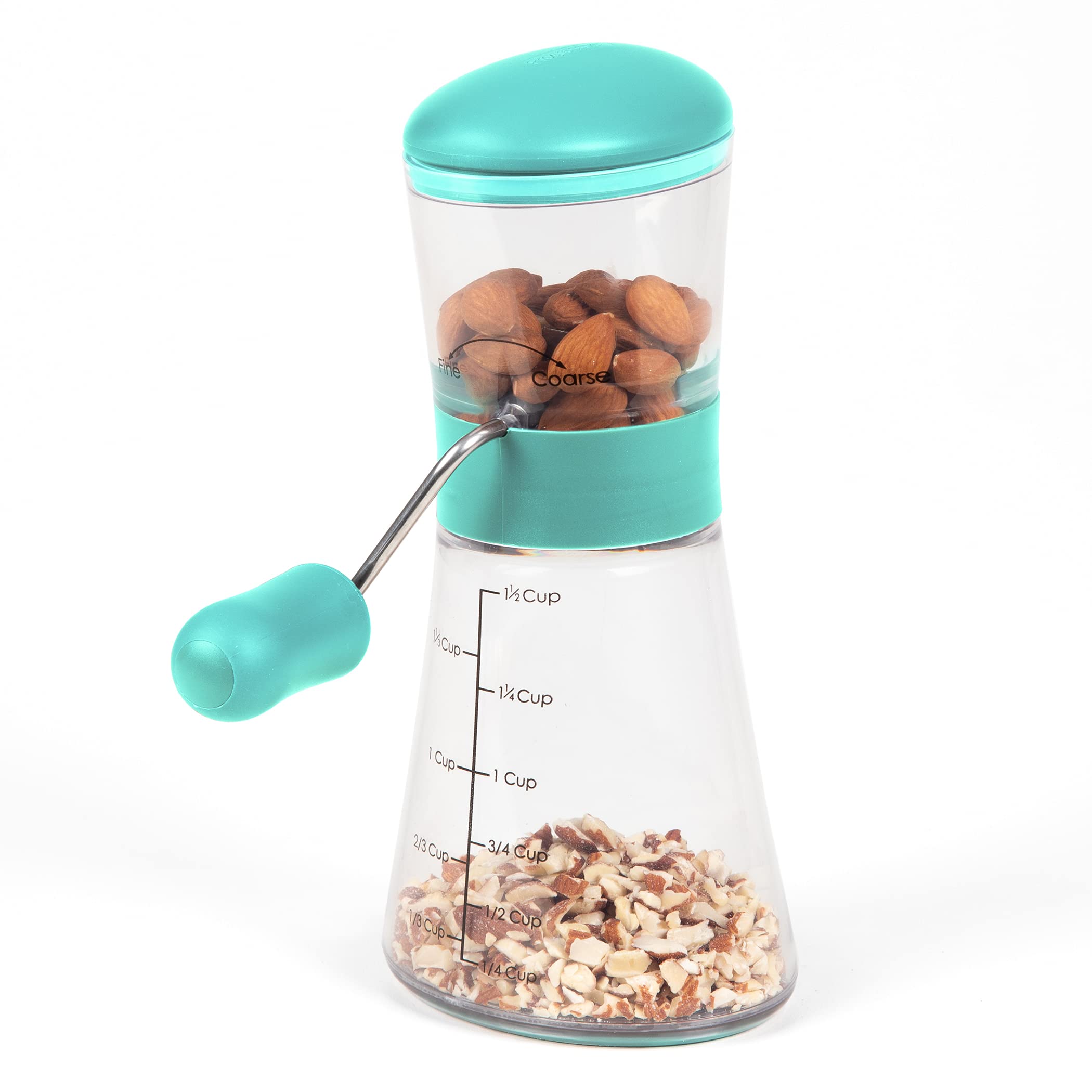 Prepworks By Progressive Nut Chopper With Non-Skid Base, Turquoise